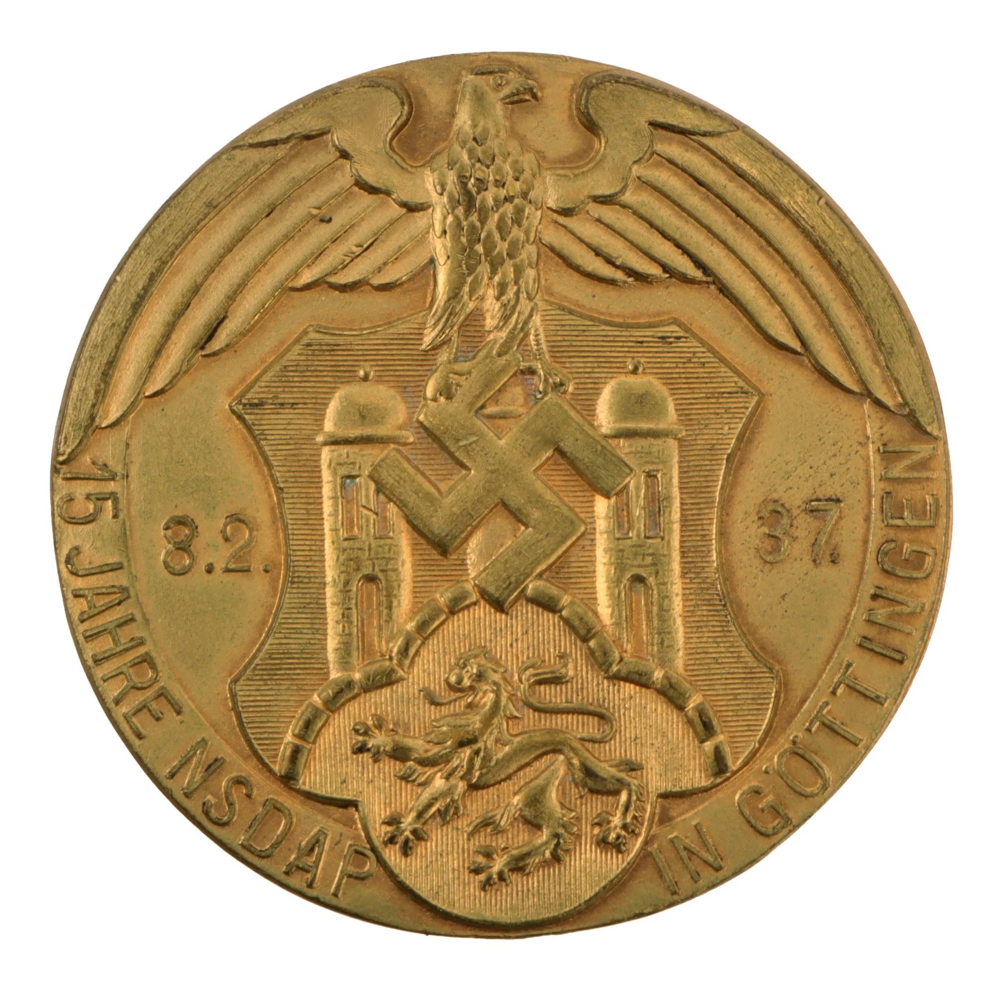 Original German WWII Cased District No.33 Göttingen 1937 Honor Prize Table Medal by Josef Feix & Söhne — image 3