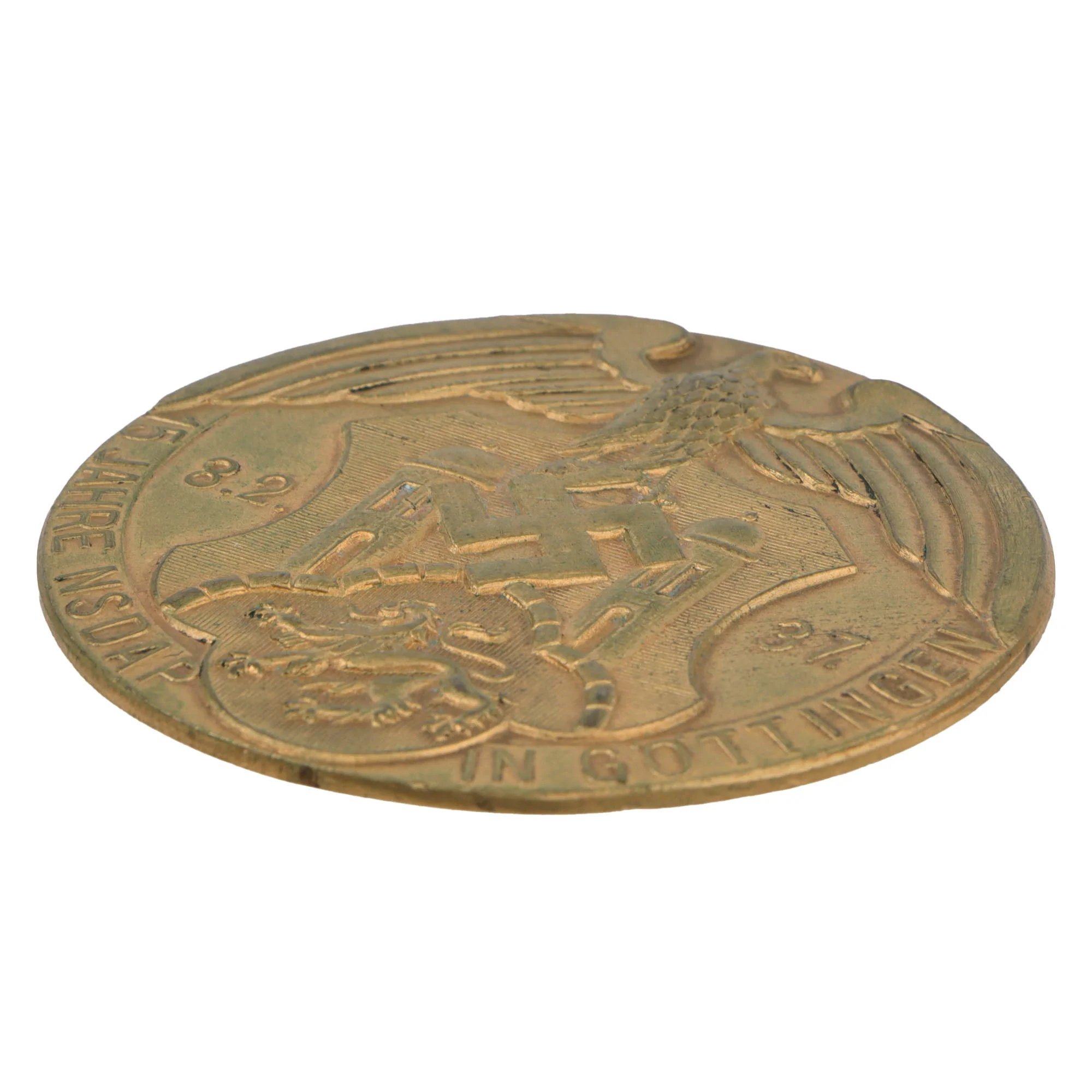 Original German WWII Cased District No.33 Göttingen 1937 Honor Prize Table Medal by Josef Feix & Söhne — image 6