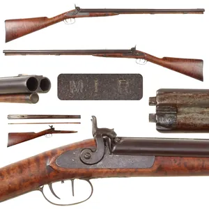 Original 19th Century U.S. Double Barreled Cape Percussion Combination Gun …