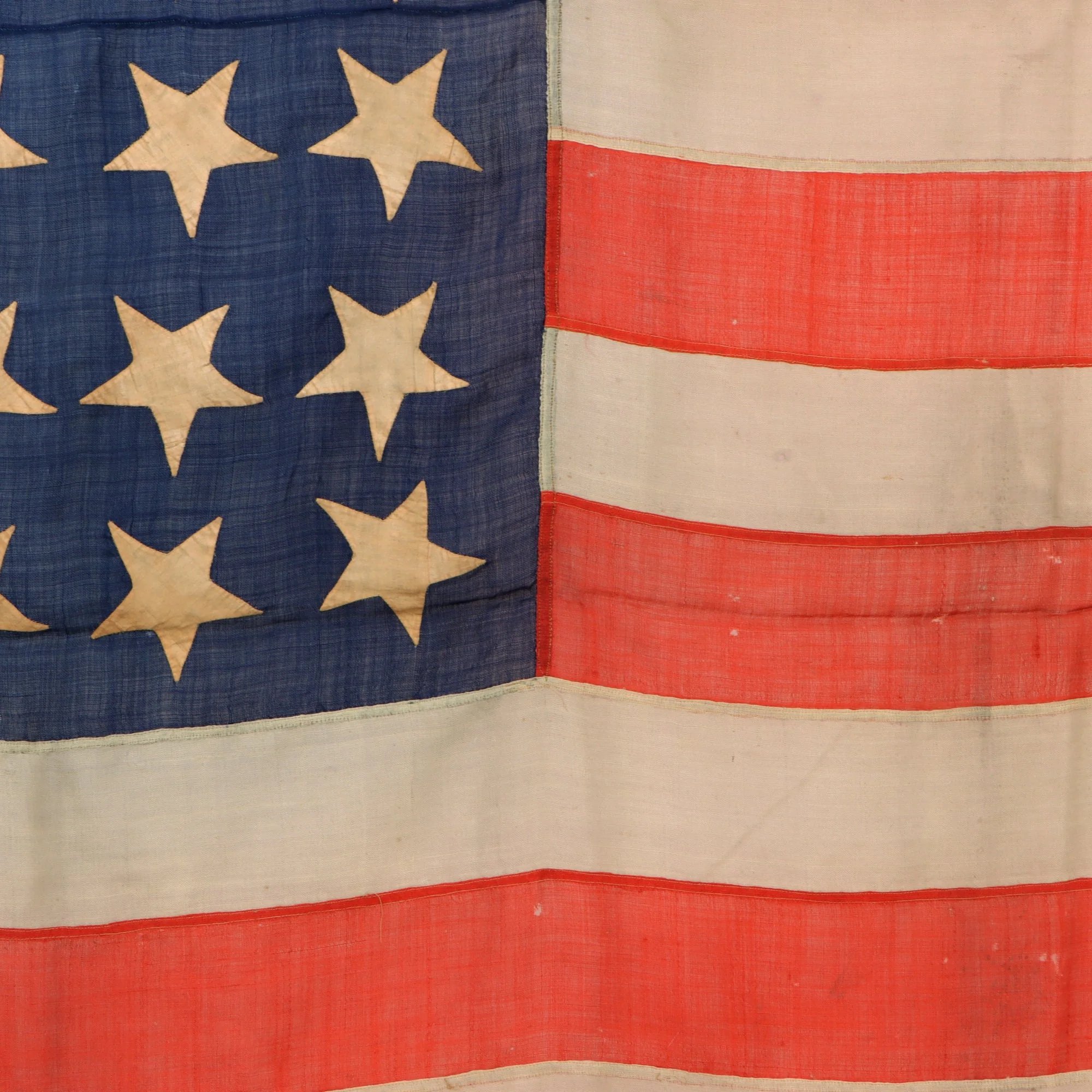 Original U.S. Civil War Incredibly Rare 35-Star (1863-1865) Casket Flag with Widow's Mourning Armband & Name Tag - 63 x 102' — image 5