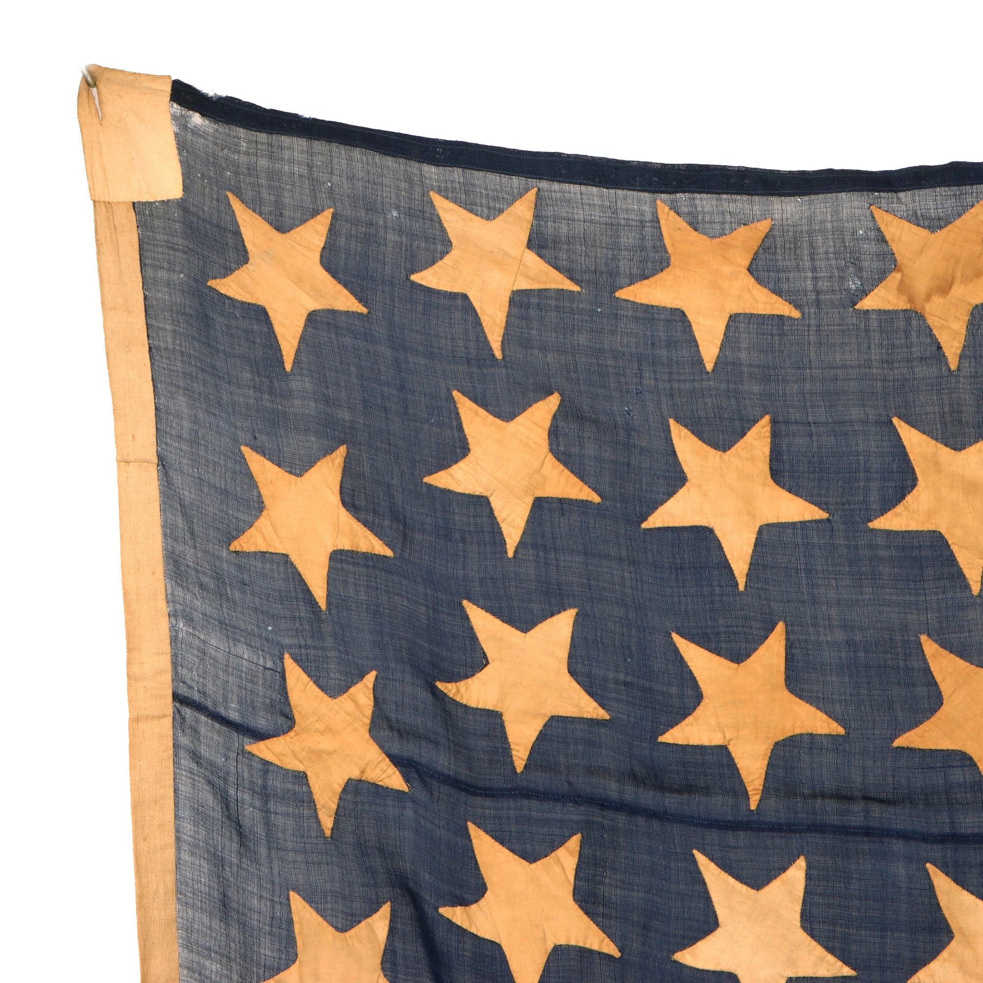 Original U.S. Civil War Incredibly Rare 35-Star (1863-1865) Casket Flag with Widow's Mourning Armband & Name Tag - 63 x 102' — image 6