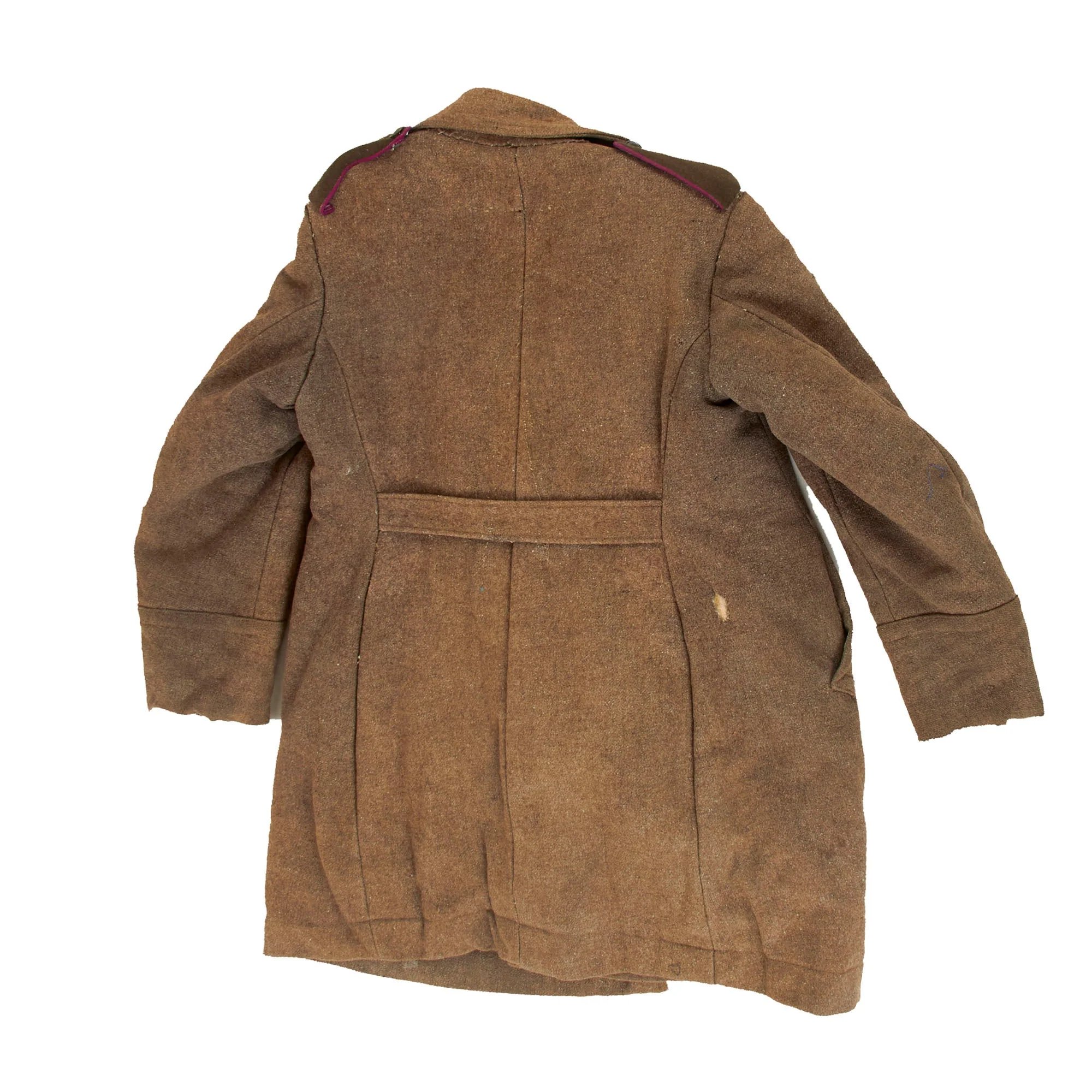 Original Soviet WWII Enlisted Men's Greatcoat with Infantry Shoulder Boards & Modified Telogreika Padded Lining — image 15