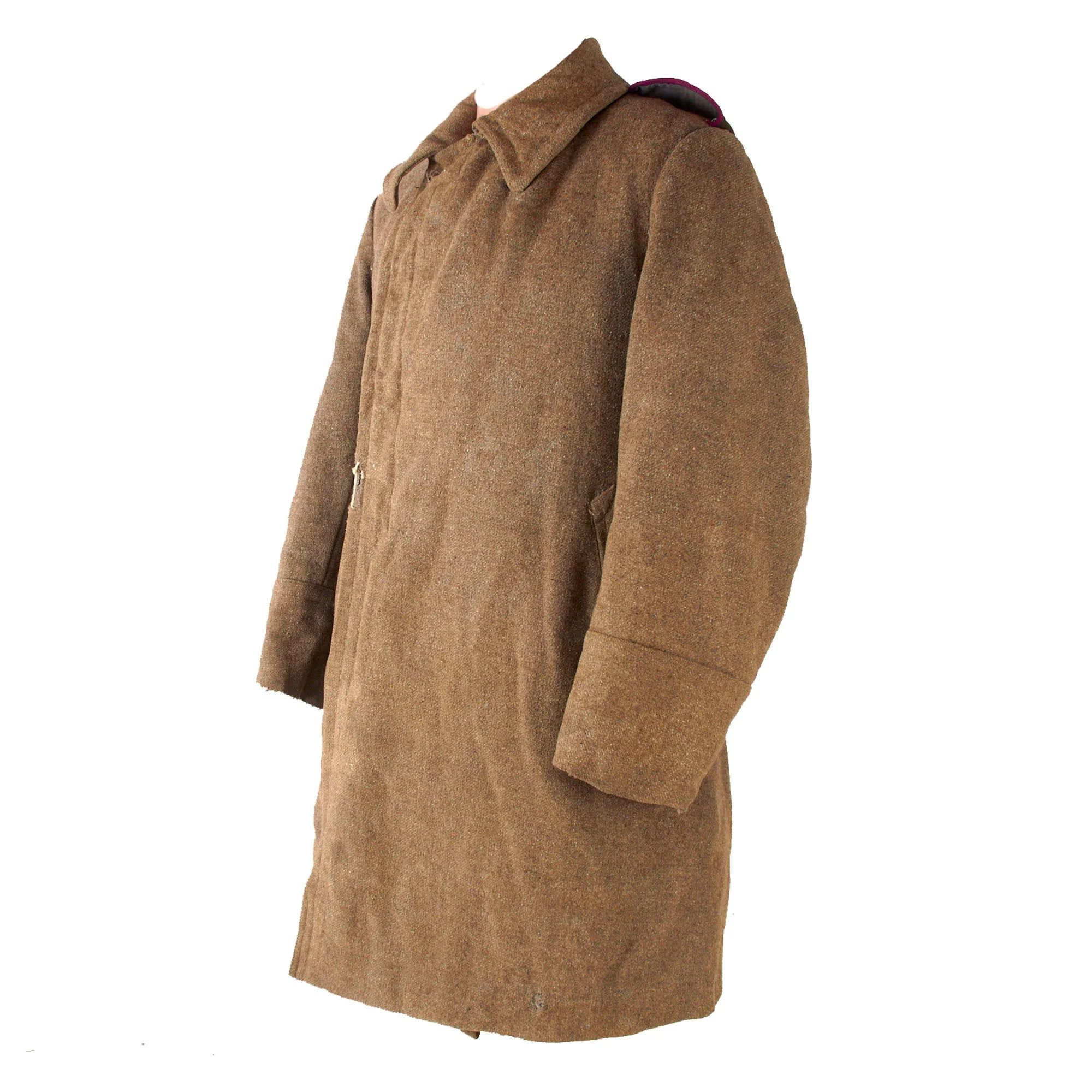 Original Soviet WWII Enlisted Men's Greatcoat with Infantry Shoulder Boards & Modified Telogreika Padded Lining — image 2