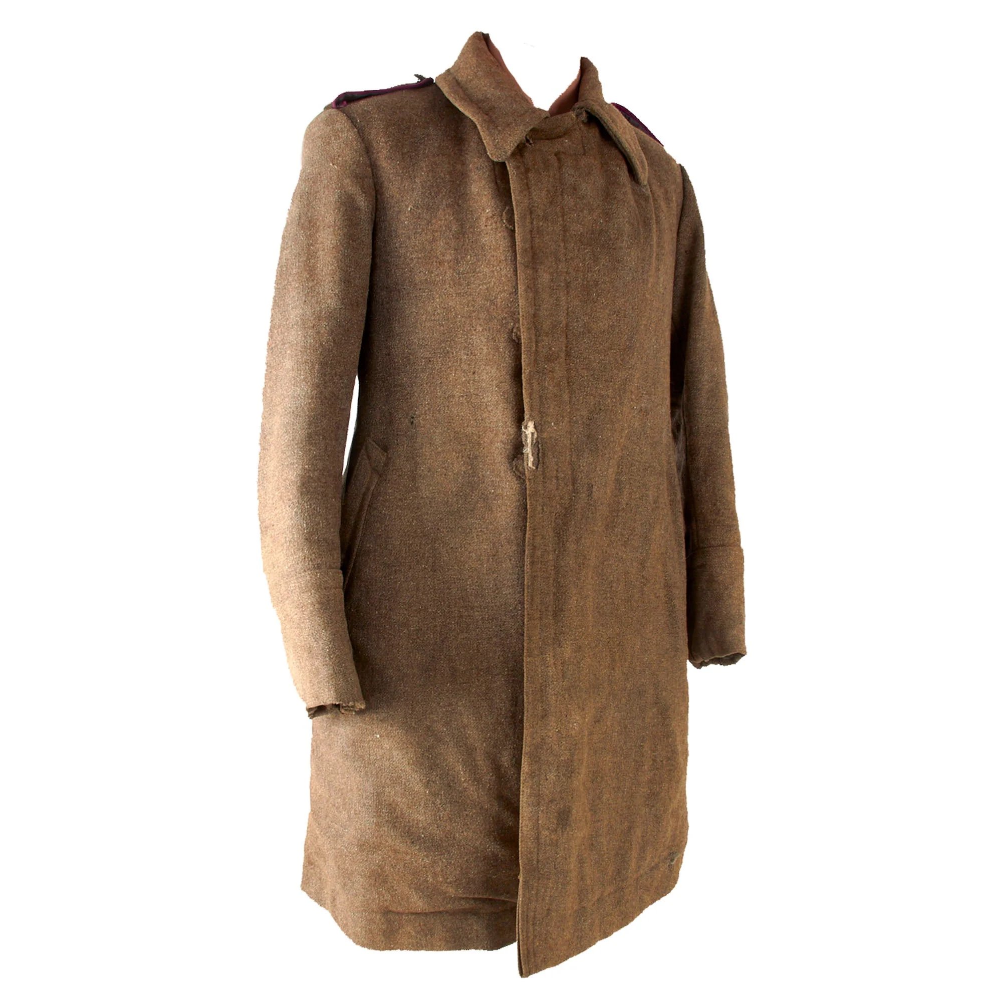 Original Soviet WWII Enlisted Men's Greatcoat with Infantry Shoulder Boards & Modified Telogreika Padded Lining — image 3