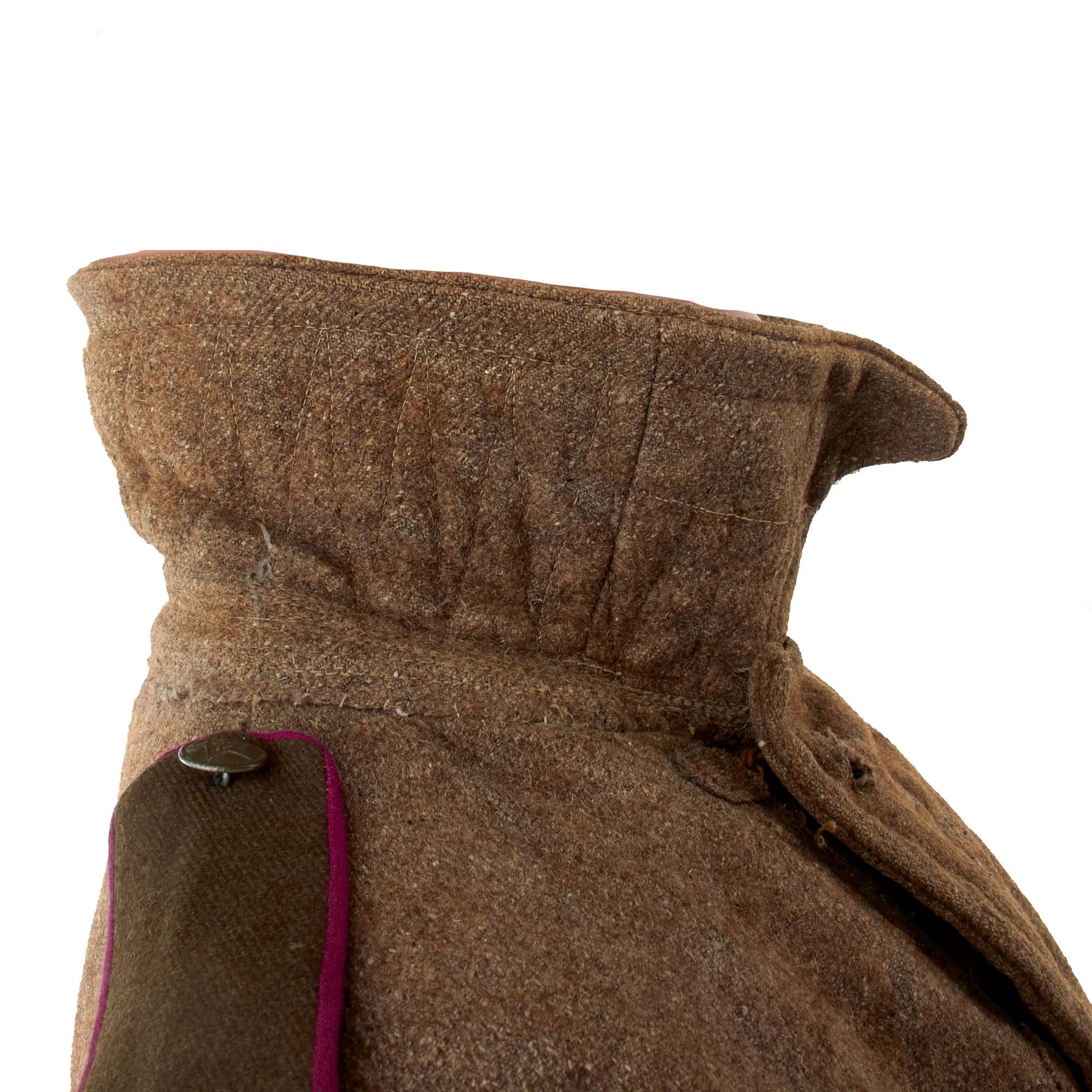 Original Soviet WWII Enlisted Men's Greatcoat with Infantry Shoulder Boards & Modified Telogreika Padded Lining — image 7