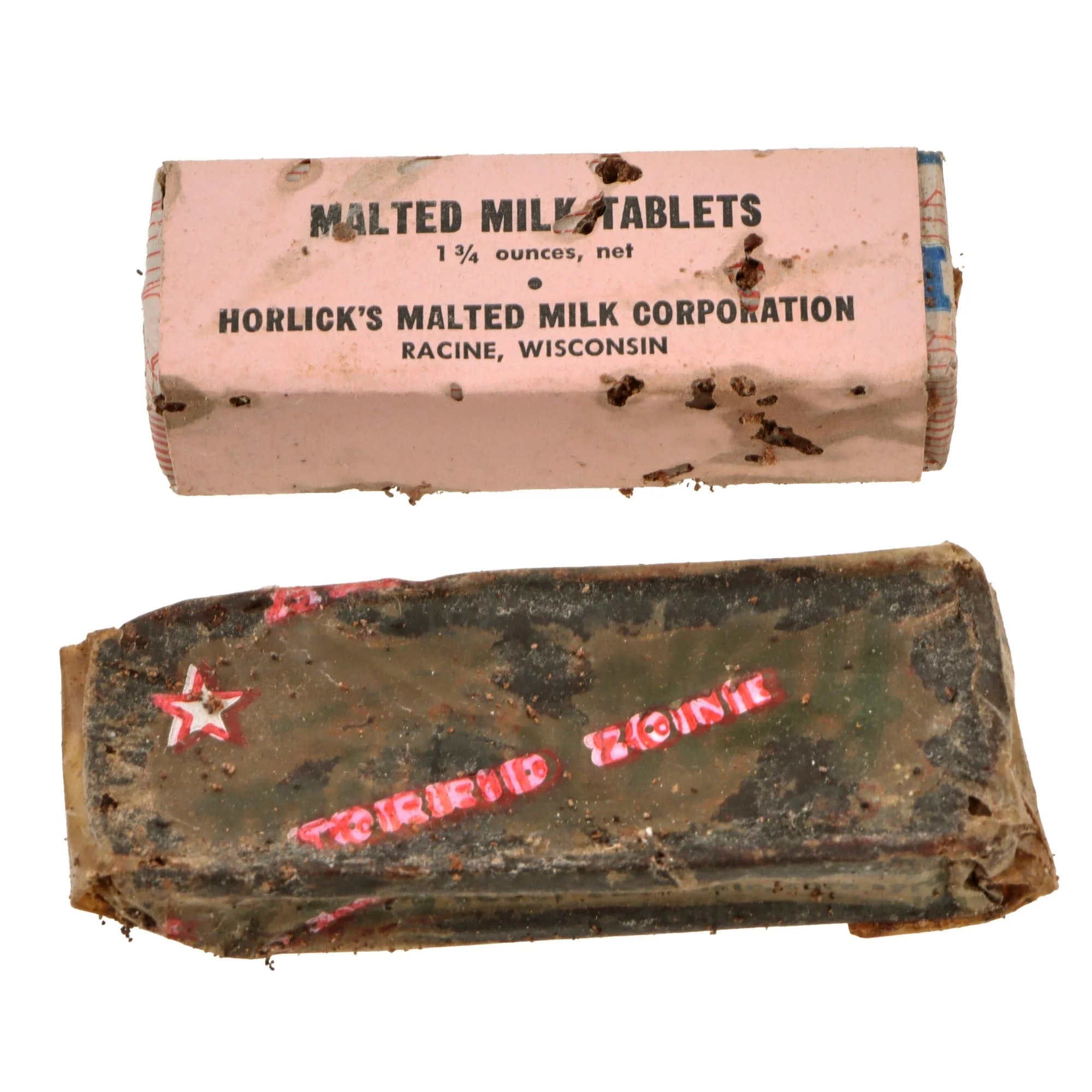 Original U.S. WWII Ration Lot Including Sealed Soldier's Field Ration D & K, Malted Milk Tablets, & Brach's Caramels — image 4
