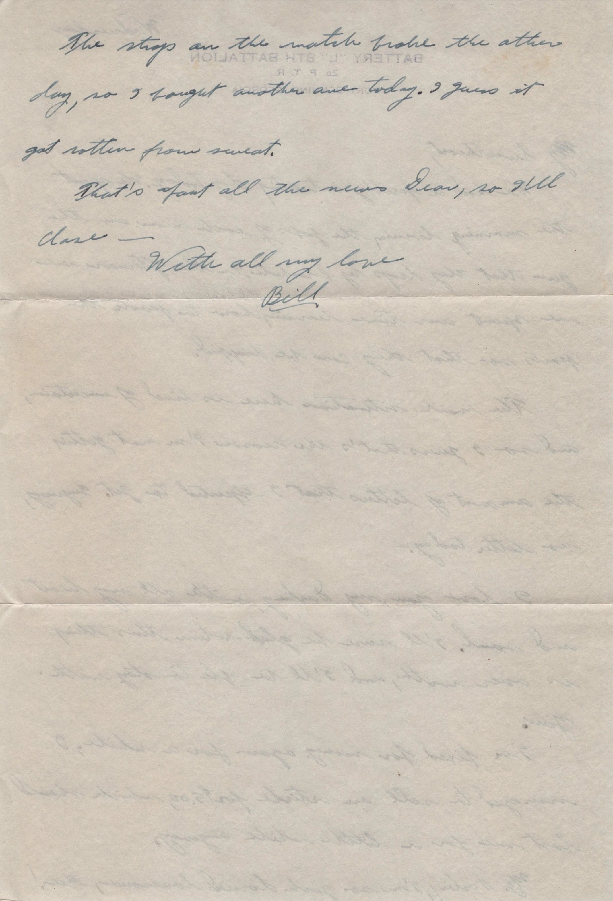 Original U.S. WWII Parachute Training Regiment Letter Lot - Pvt Merlyn Williams, 2th PTR — image 8