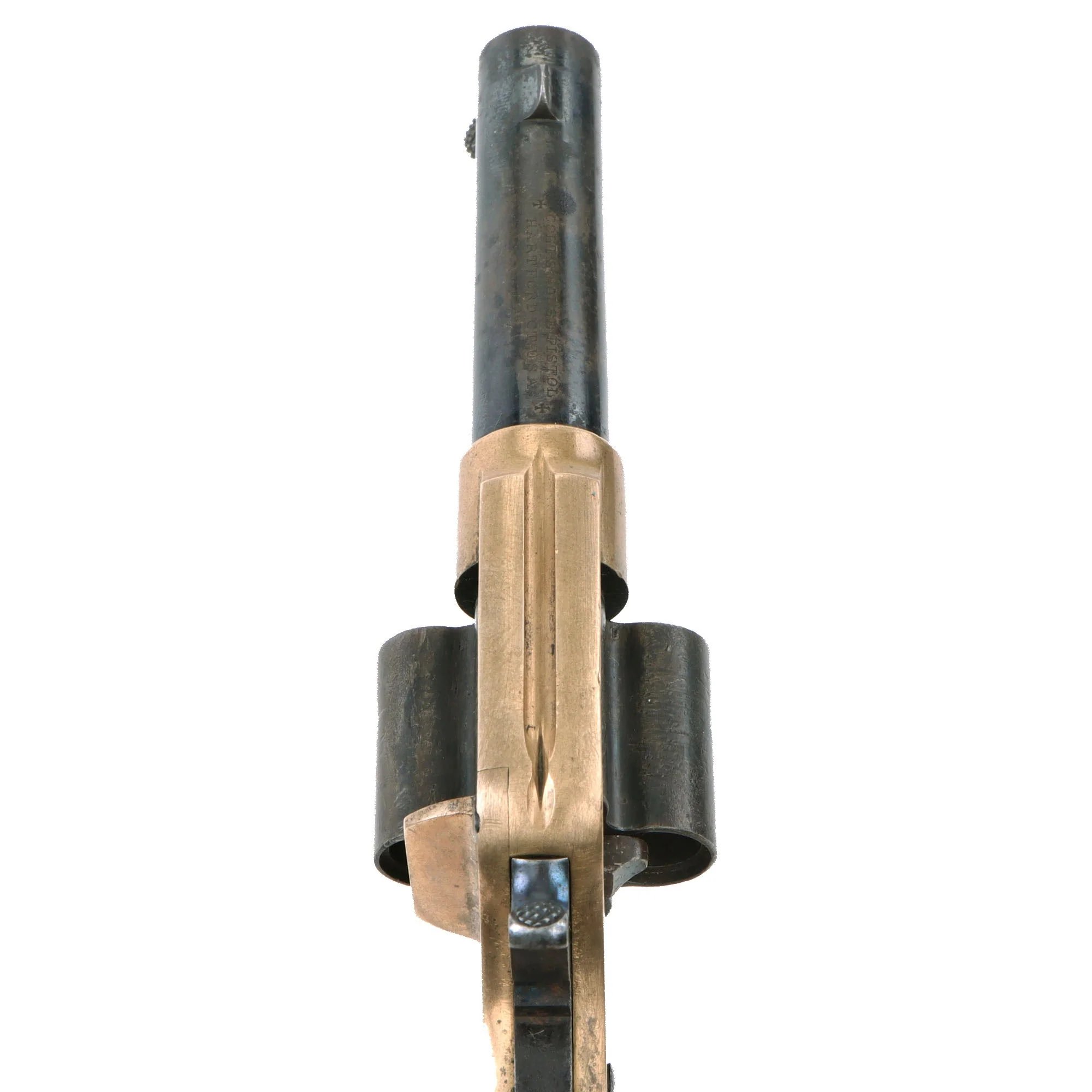 Original U.S. Colt Brass Frame 'Cloverleaf' House Model .41 Rimfire Revolver made in 1871 - Serial 1584 — image 17