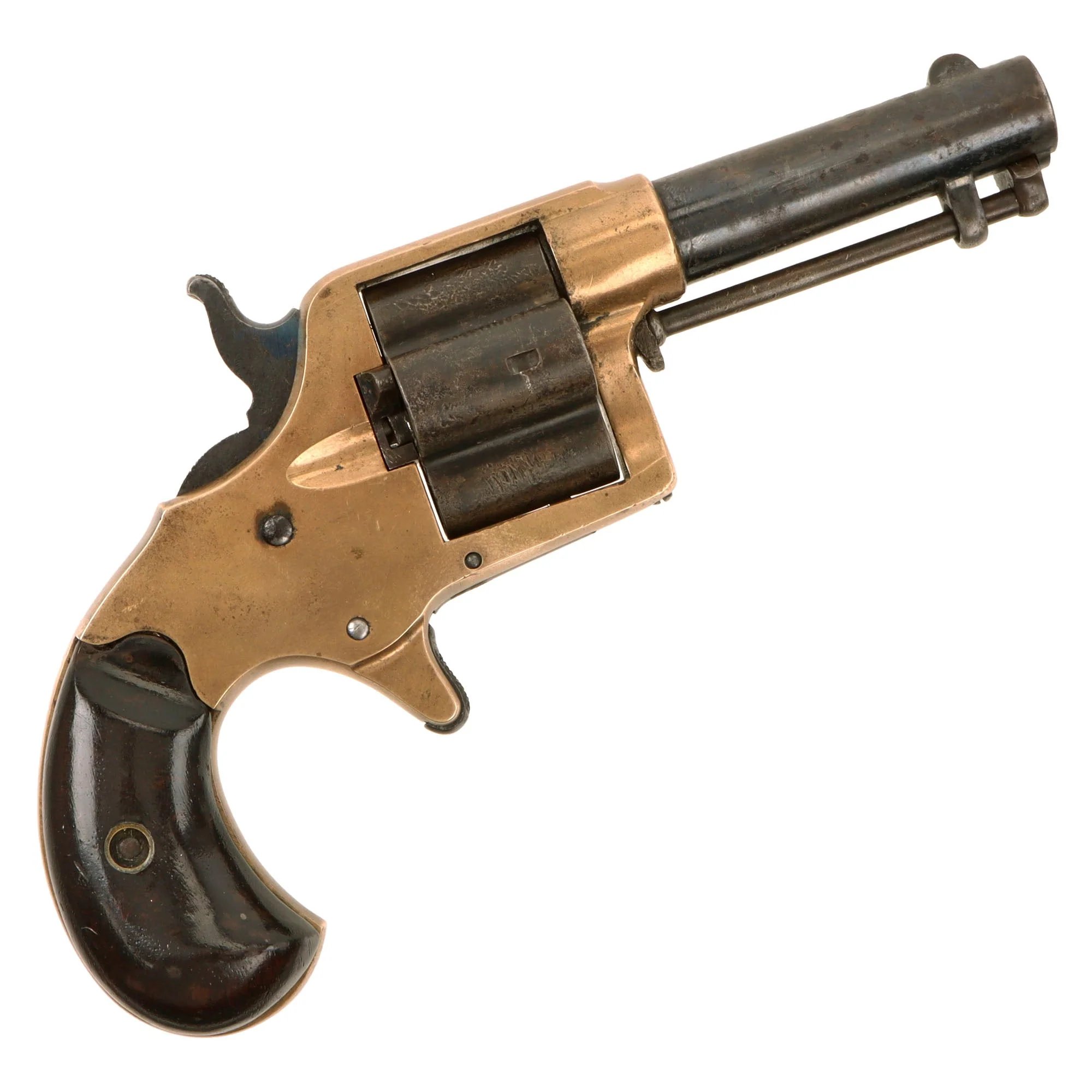 Original U.S. Colt Brass Frame 'Cloverleaf' House Model .41 Rimfire Revolver made in 1871 - Serial 1584 — image 2