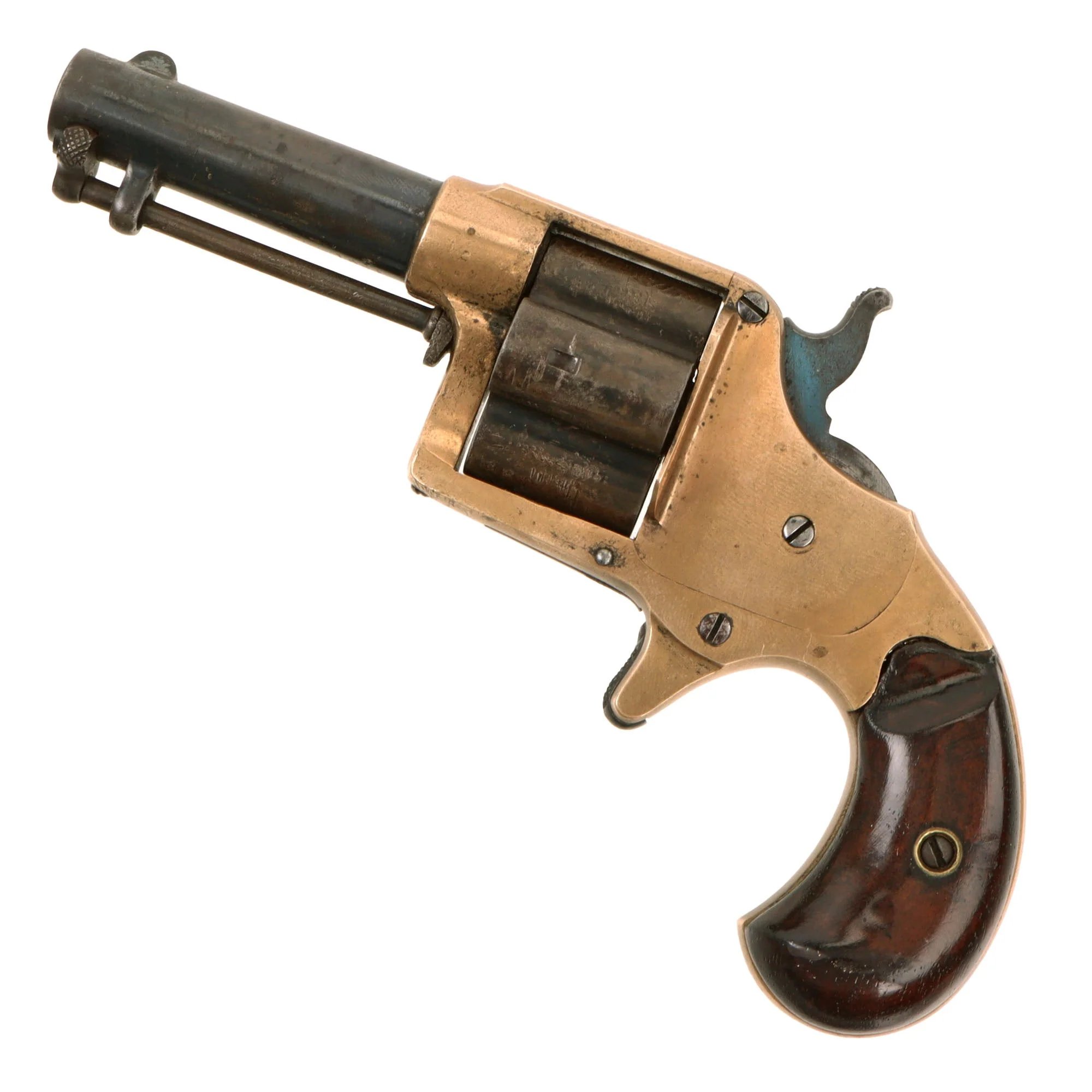 Original U.S. Colt Brass Frame 'Cloverleaf' House Model .41 Rimfire Revolver made in 1871 - Serial 1584 — image 3