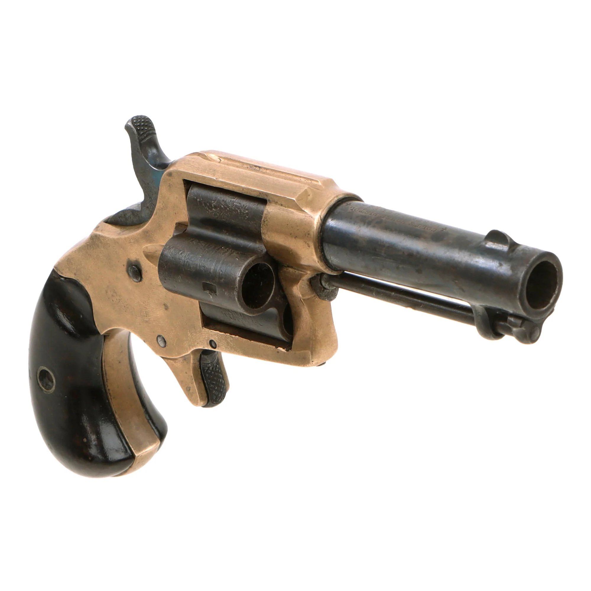 Original U.S. Colt Brass Frame 'Cloverleaf' House Model .41 Rimfire Revolver made in 1871 - Serial 1584 — image 4