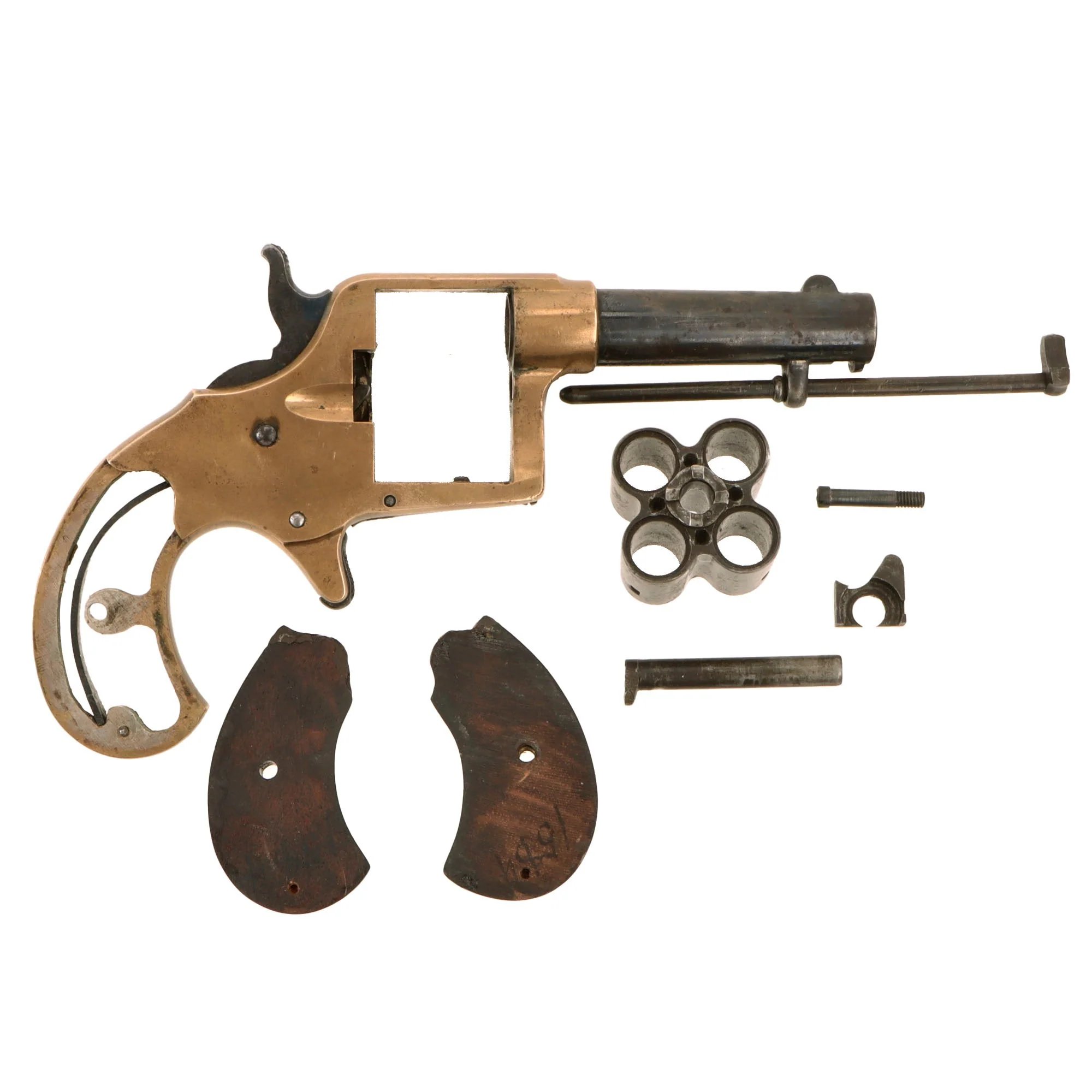 Original U.S. Colt Brass Frame 'Cloverleaf' House Model .41 Rimfire Revolver made in 1871 - Serial 1584 — image 5