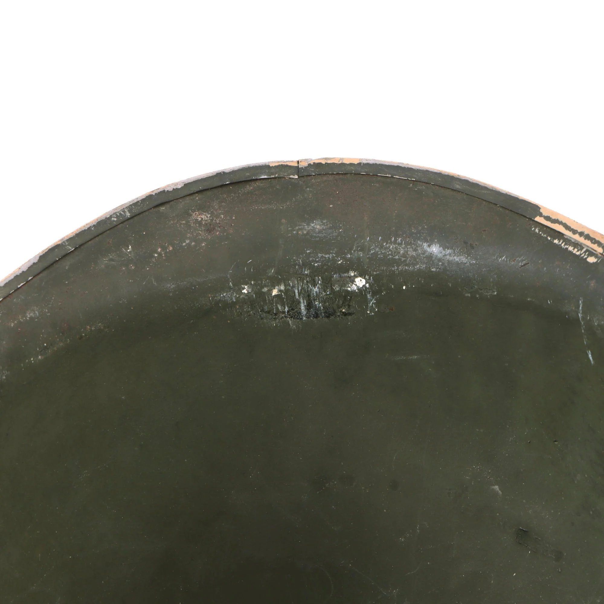 Original U.S. WWII Navy White-Painted Fixed Bale Front Seam McCord M1 Helmet with Matching White-Painted Firestone Liner — image 12