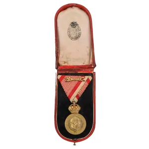 Original Austro-Hungarian WWI Austrian Military Merit Medal with Second Award …