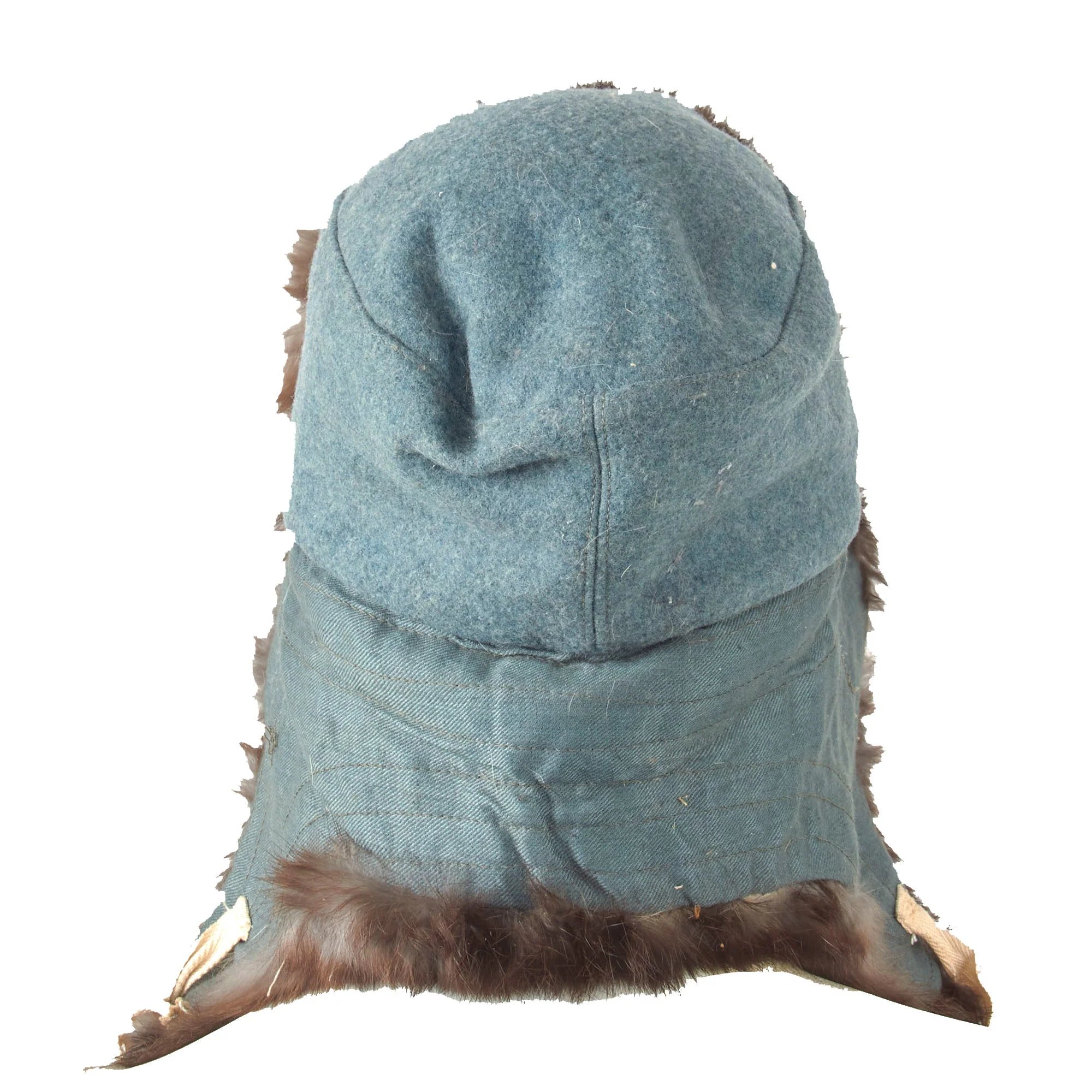 Original German WWII Eastern Front Heer Army Rabbit Fur Pelzmütze Winter Hat — image 11