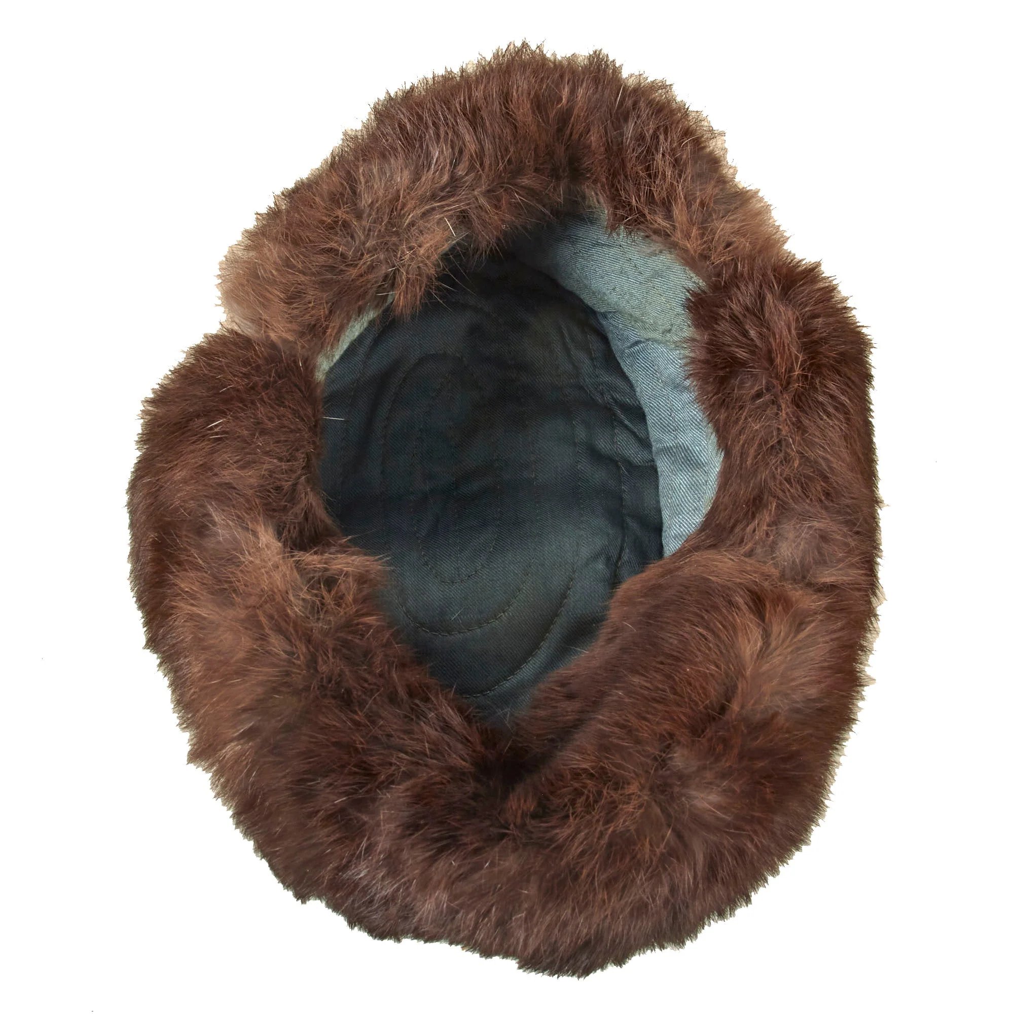 Original German WWII Eastern Front Heer Army Rabbit Fur Pelzmütze Winter Hat — image 13