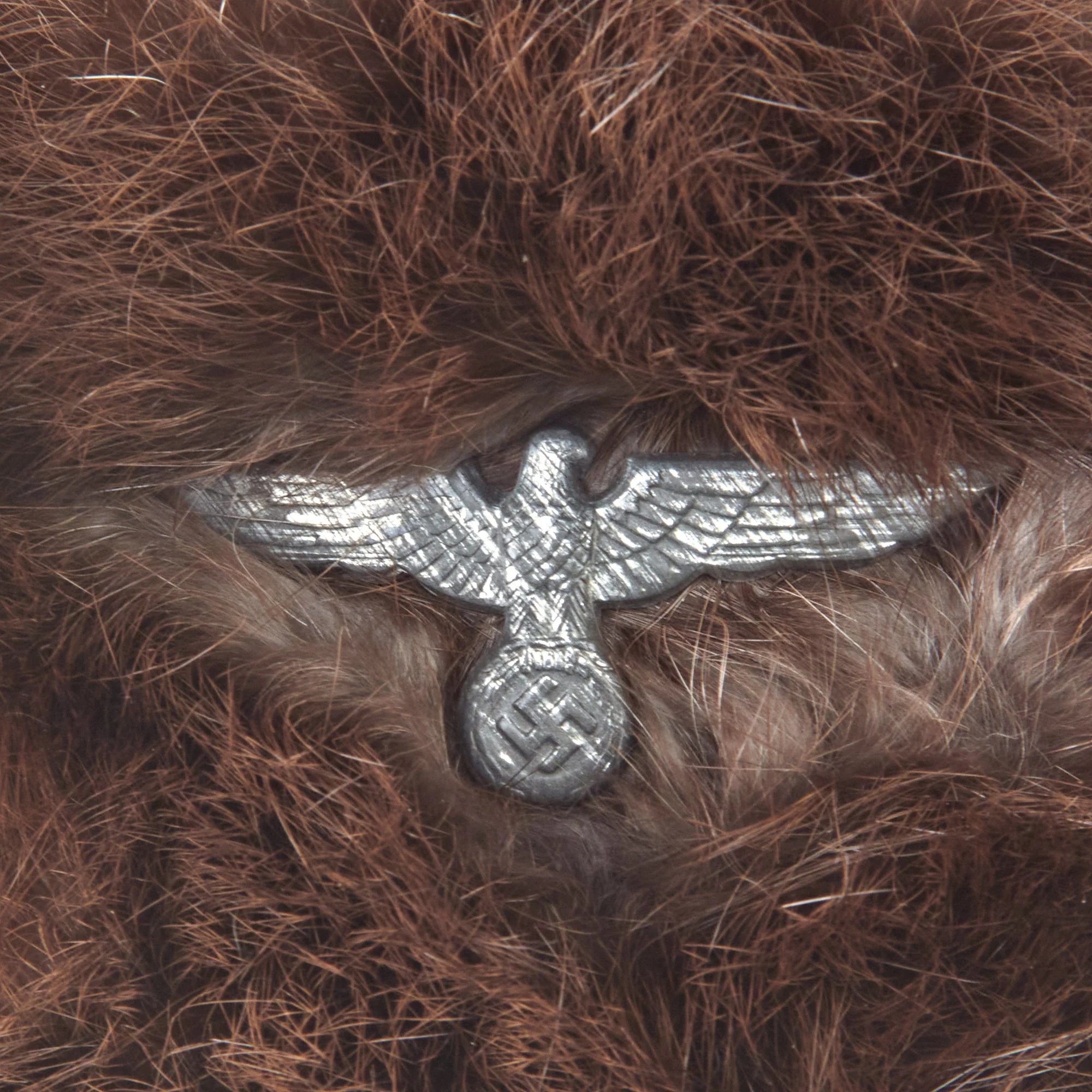 Original German WWII Eastern Front Heer Army Rabbit Fur Pelzmütze Winter Hat — image 4