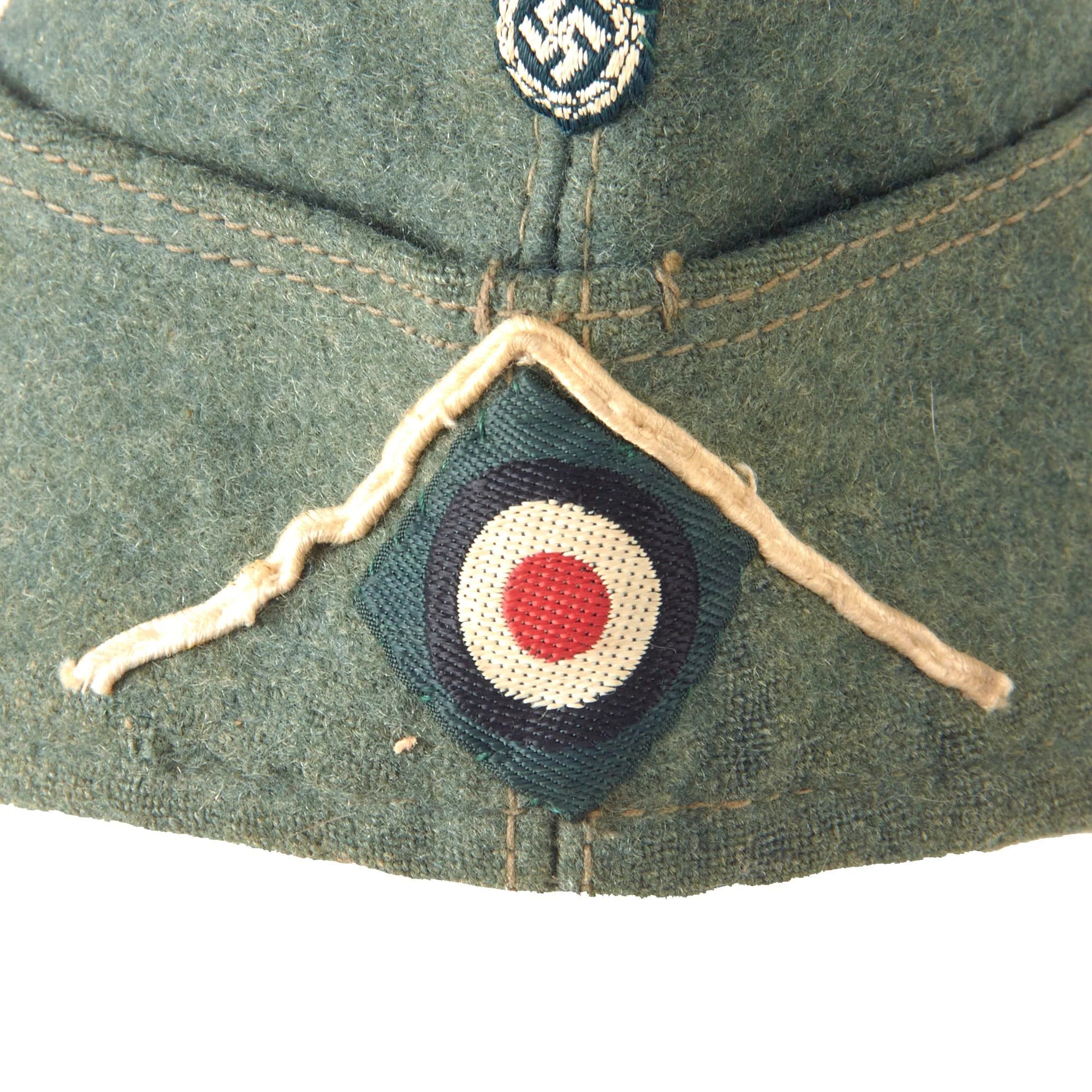 Original German WWII Early Heer Army Infantry EM-NCO Schiffchen M38 Overseas Cap - Size 55 — image 4