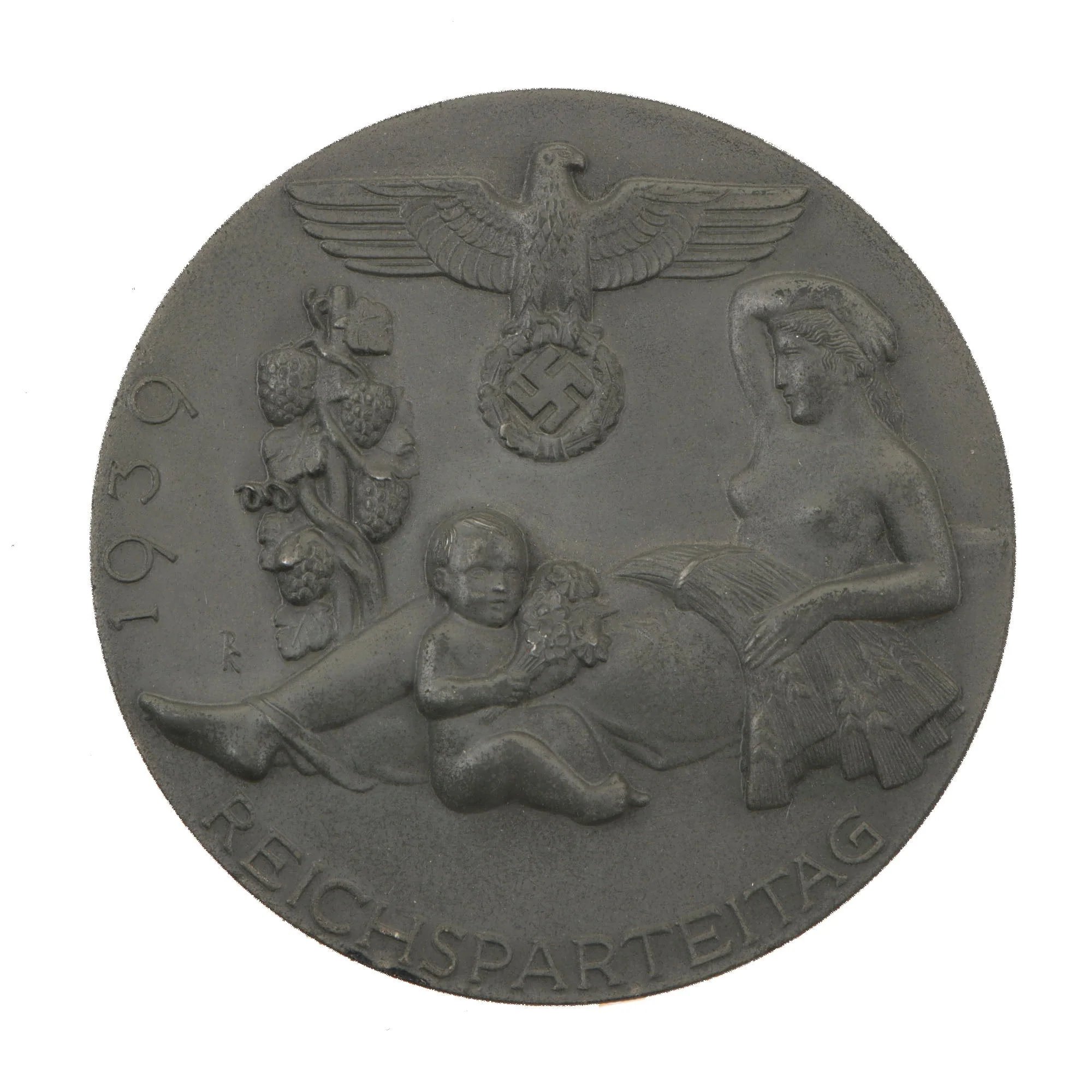 Original German WWII Cased 1939 11th Nuremberg Rally Combat Games Second Place Table Medal by C. Poellath — image 3