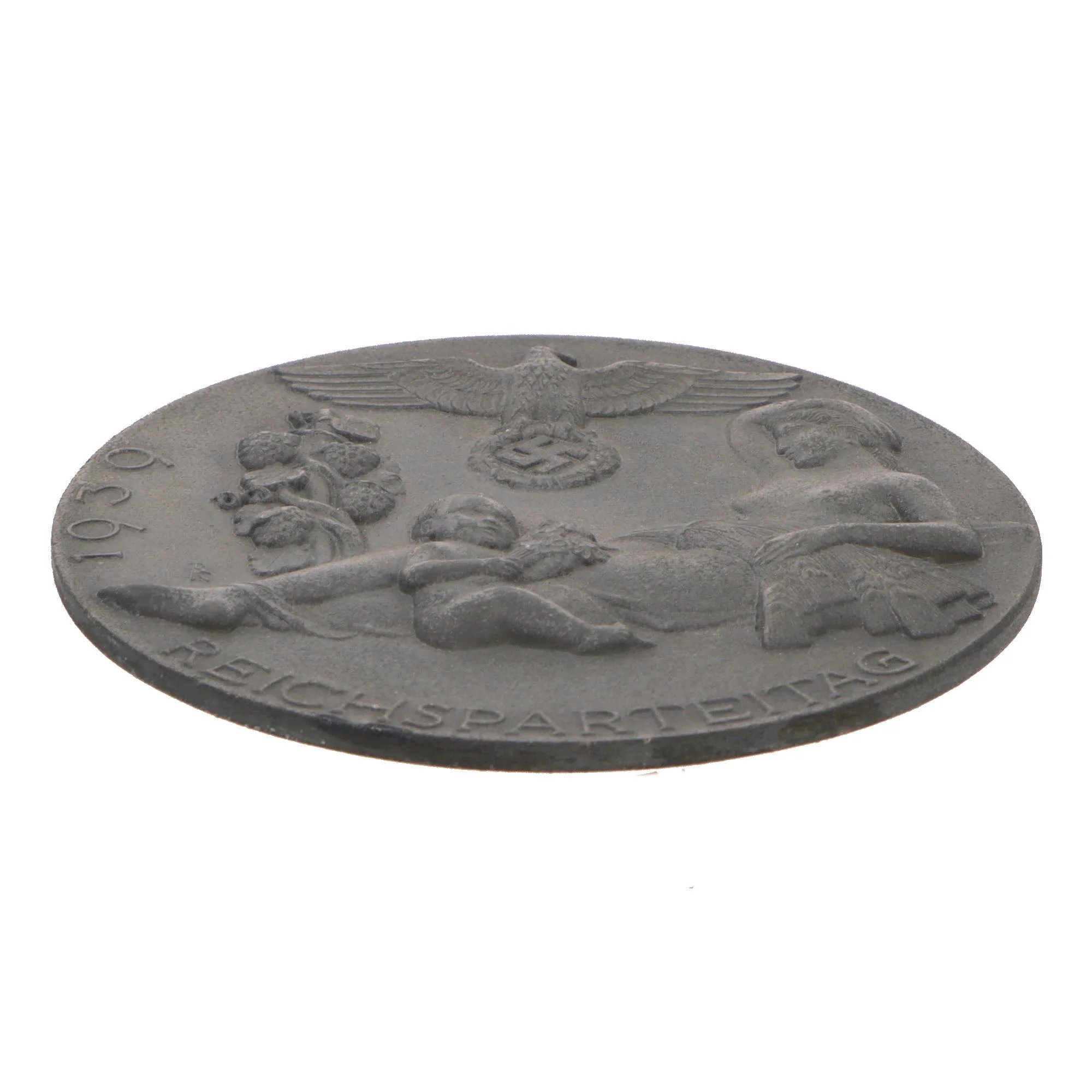 Original German WWII Cased 1939 11th Nuremberg Rally Combat Games Second Place Table Medal by C. Poellath — image 4