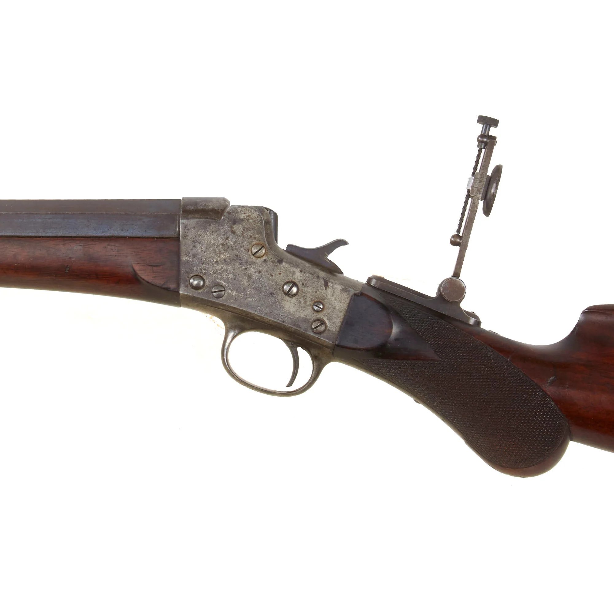 Original U.S. Remington-Hepburn No.3 Falling Block Target Sporting Rifle in .40-50 Sharps Straight Caliber with Aperture Sight - Serial 4570 — image 14