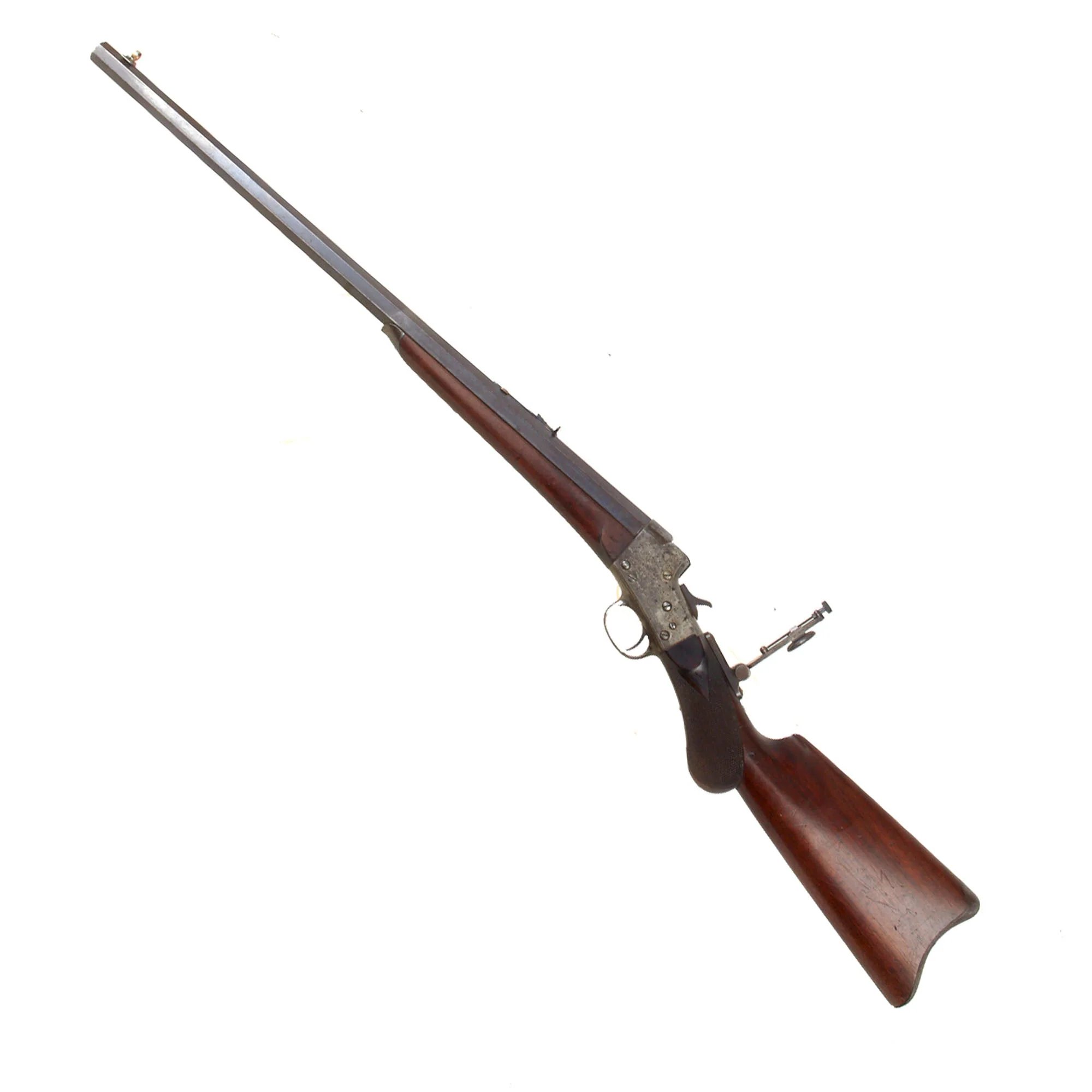 Original U.S. Remington-Hepburn No.3 Falling Block Target Sporting Rifle in .40-50 Sharps Straight Caliber with Aperture Sight - Serial 4570 — image 3
