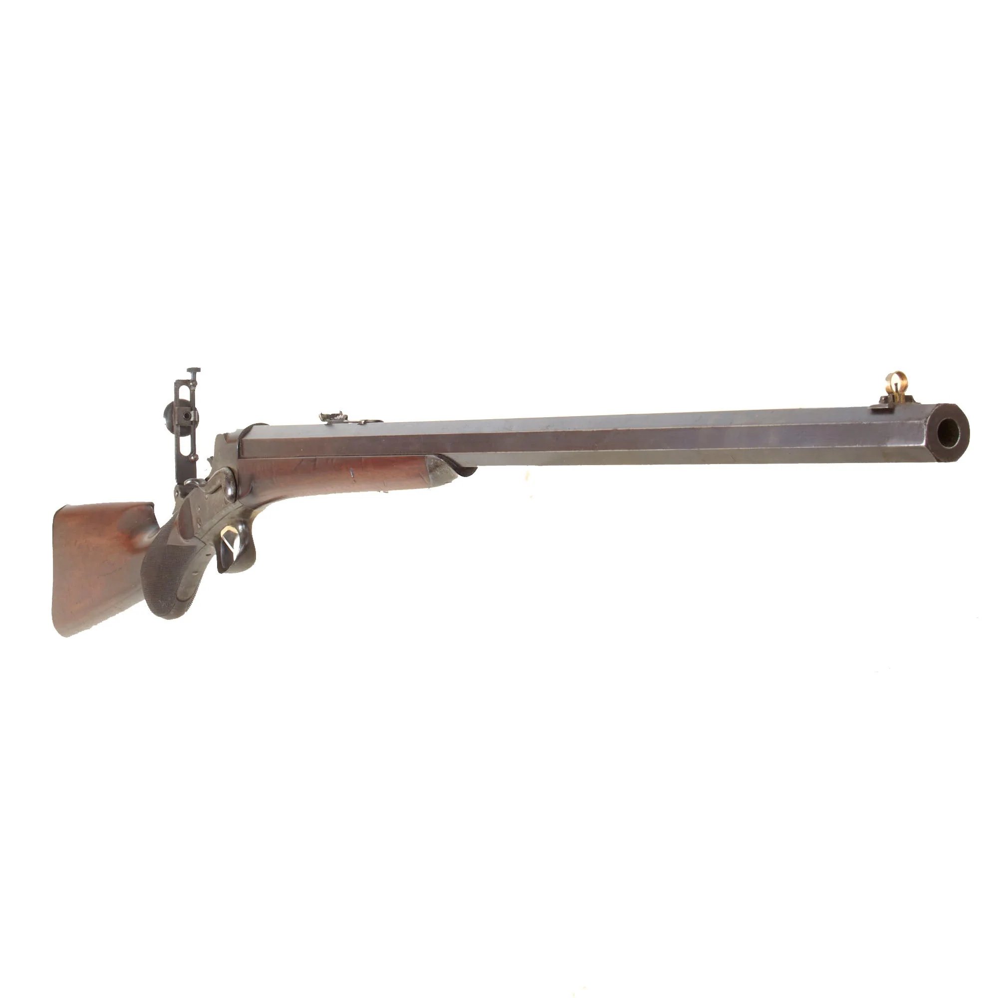 Original U.S. Remington-Hepburn No.3 Falling Block Target Sporting Rifle in .40-50 Sharps Straight Caliber with Aperture Sight - Serial 4570 — image 4