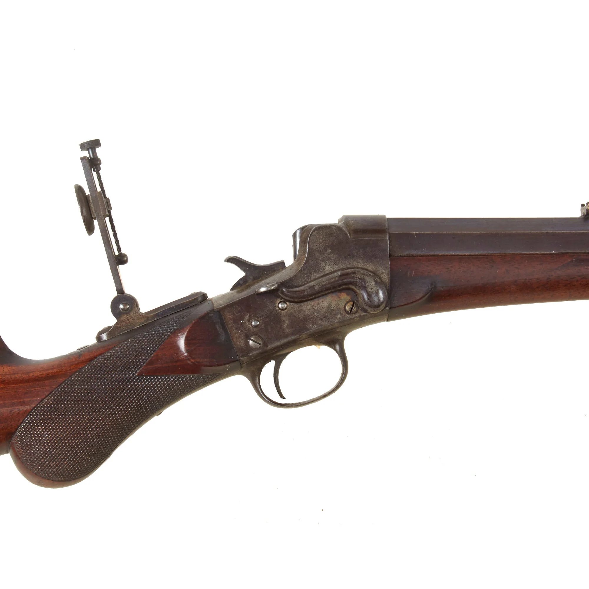 Original U.S. Remington-Hepburn No.3 Falling Block Target Sporting Rifle in .40-50 Sharps Straight Caliber with Aperture Sight - Serial 4570 — image 5