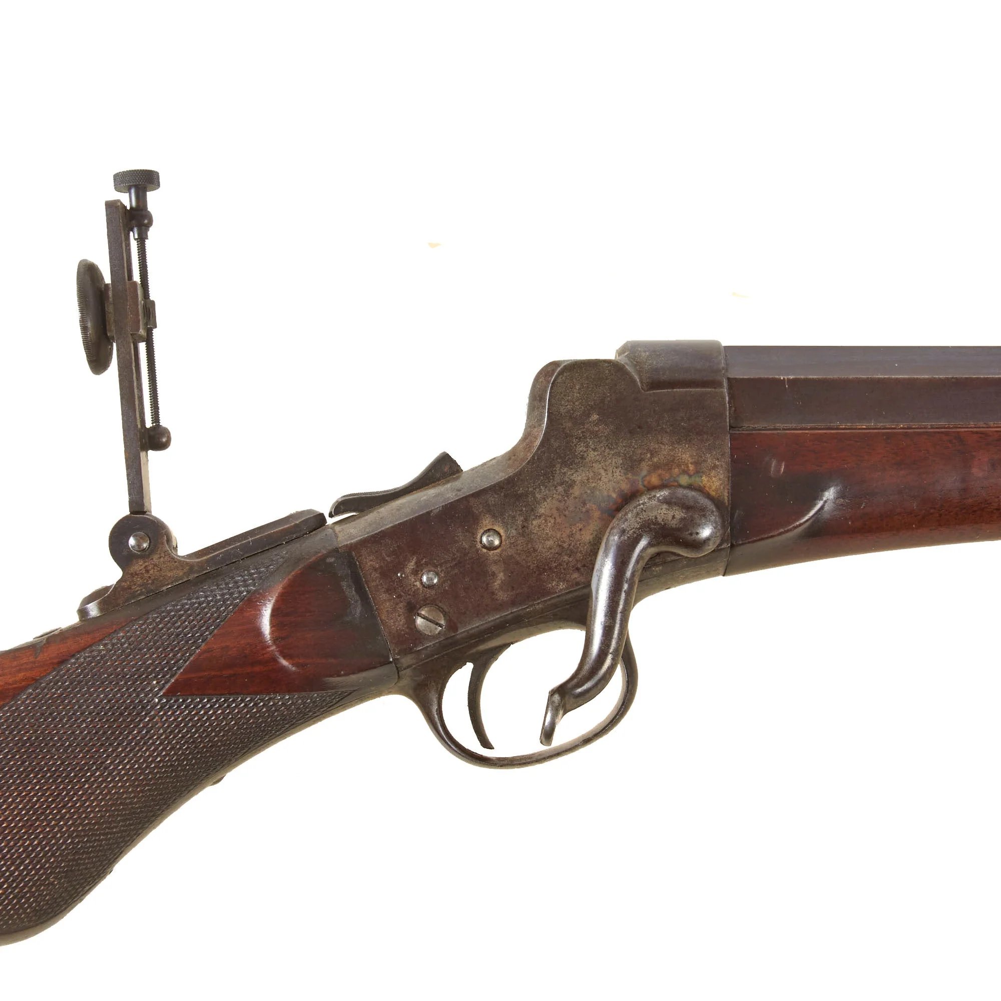 Original U.S. Remington-Hepburn No.3 Falling Block Target Sporting Rifle in .40-50 Sharps Straight Caliber with Aperture Sight - Serial 4570 — image 6