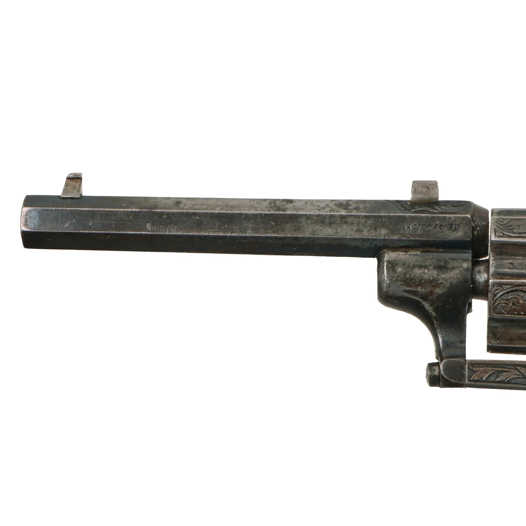 Original Belgian .38cal Rimfire Liège Proofed Double Action Revolver Serial 380 with Foldaway Trigger - Circa 1880 — image 10