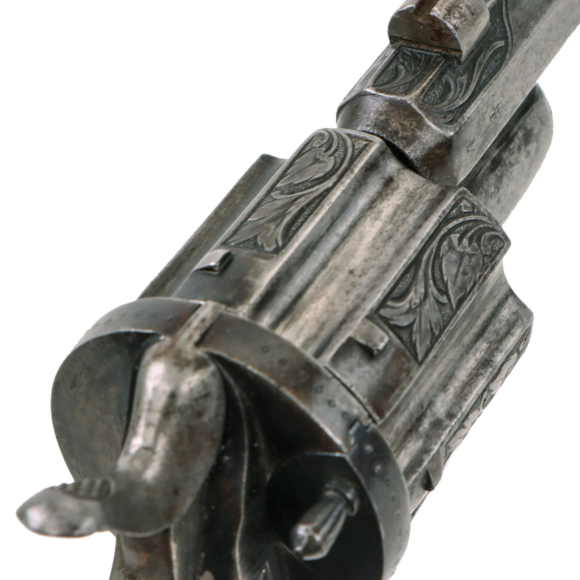 Original Belgian .38cal Rimfire Liège Proofed Double Action Revolver Serial 380 with Foldaway Trigger - Circa 1880 — image 15