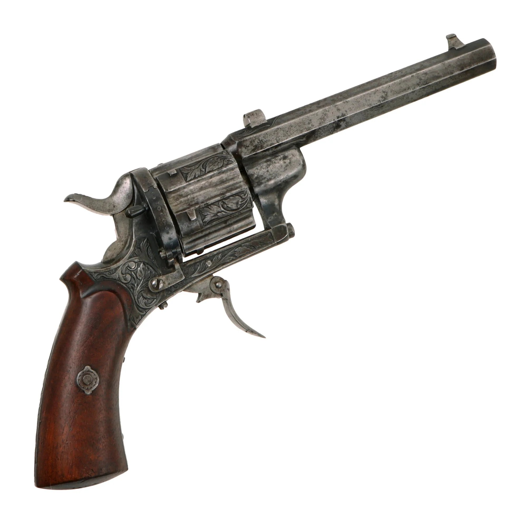 Original Belgian .38cal Rimfire Liège Proofed Double Action Revolver Serial 380 with Foldaway Trigger - Circa 1880 — image 2