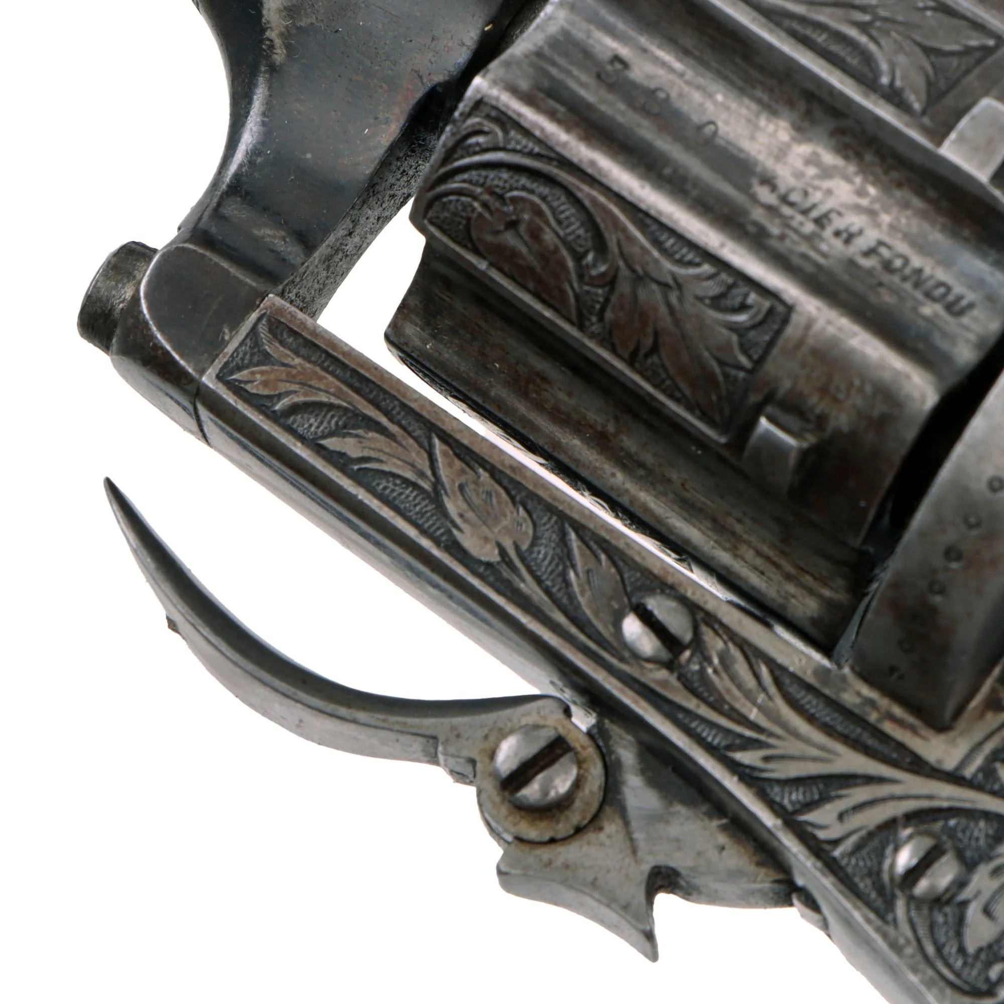 Original Belgian .38cal Rimfire Liège Proofed Double Action Revolver Serial 380 with Foldaway Trigger - Circa 1880 — image 20