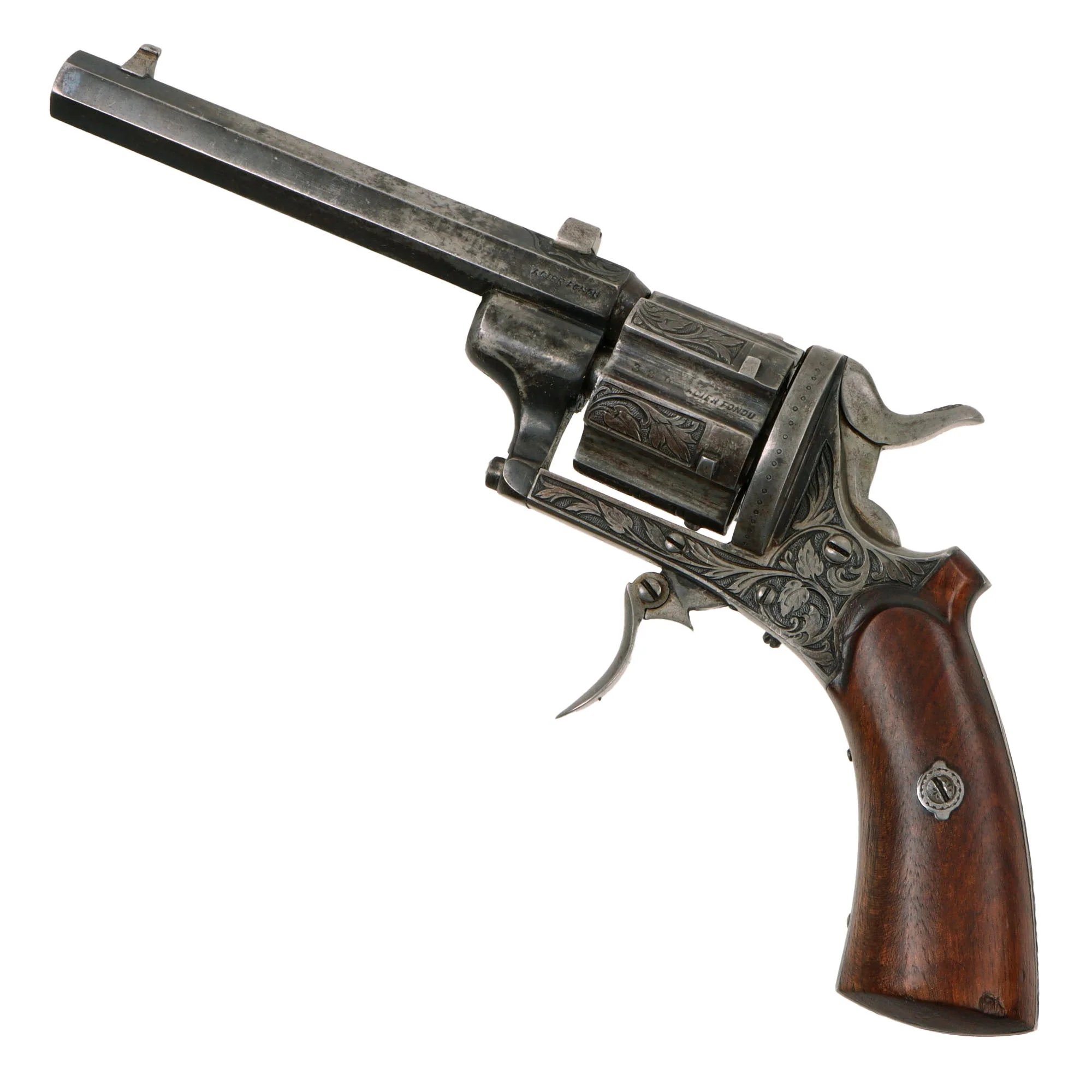 Original Belgian .38cal Rimfire Liège Proofed Double Action Revolver Serial 380 with Foldaway Trigger - Circa 1880 — image 3