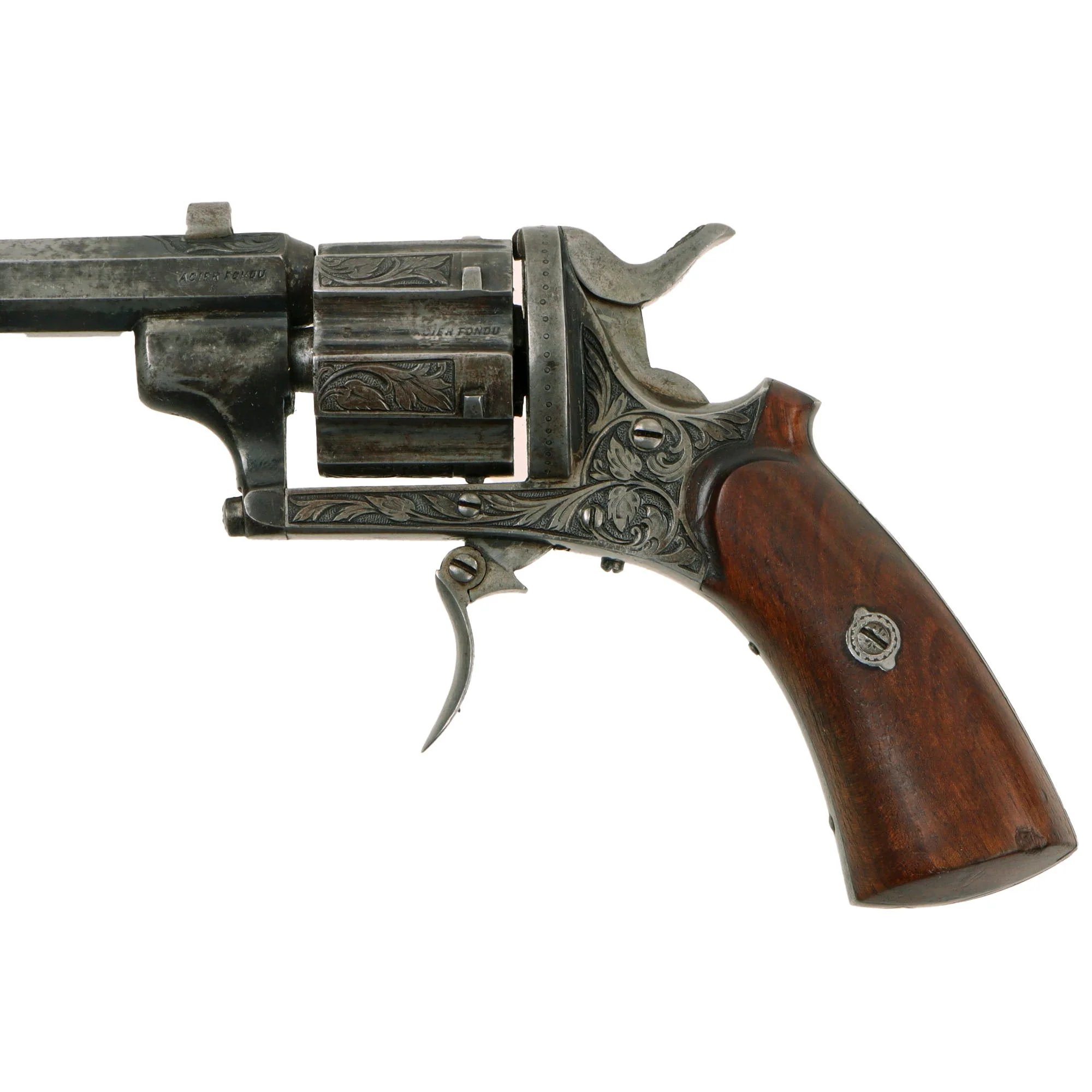 Original Belgian .38cal Rimfire Liège Proofed Double Action Revolver Serial 380 with Foldaway Trigger - Circa 1880 — image 5