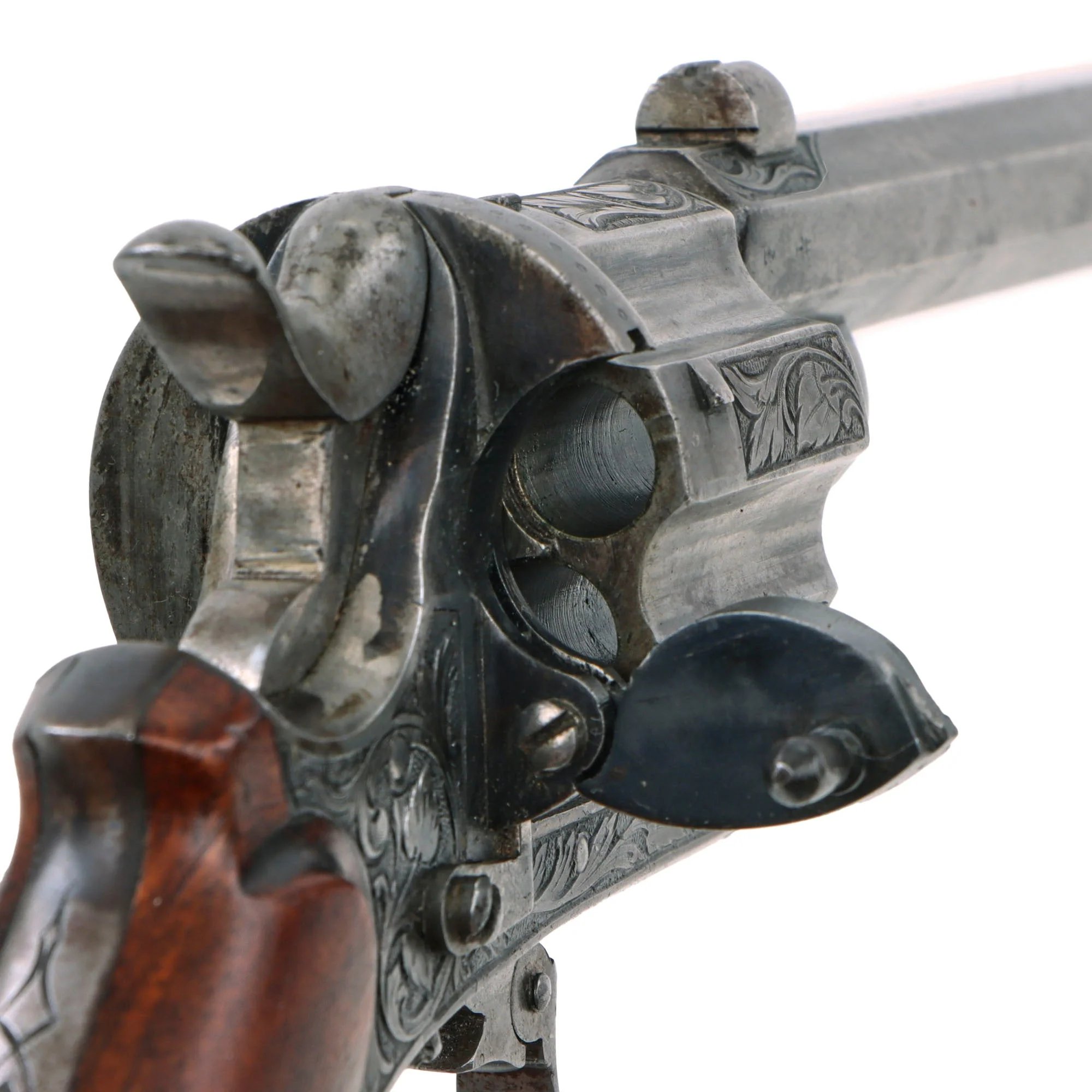 Original Belgian .38cal Rimfire Liège Proofed Double Action Revolver Serial 380 with Foldaway Trigger - Circa 1880 — image 6