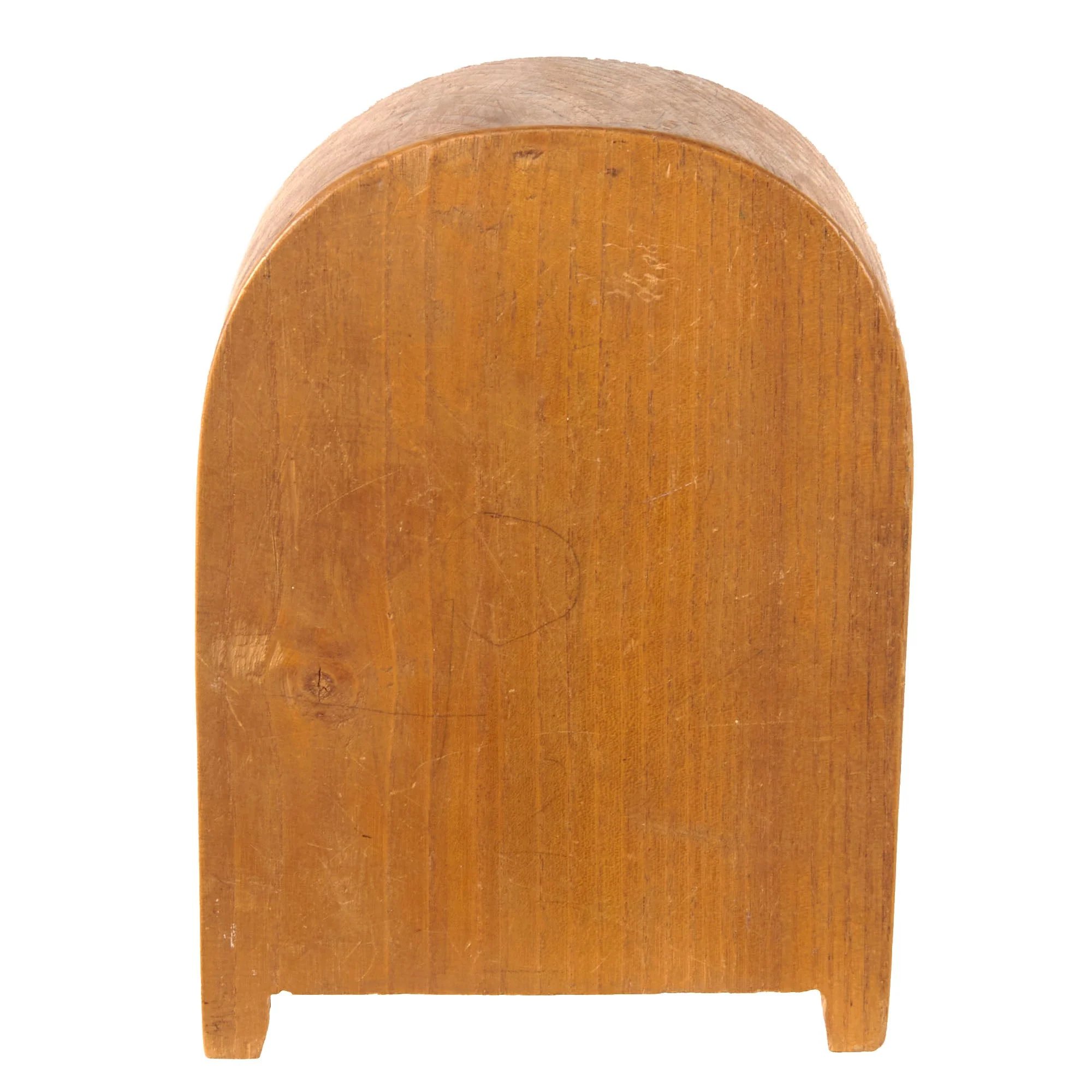 Original German WWII Luftwaffe BoUK2 Eight-Day Clock for Heinkel HE 111 by Kienzle Mounted in Named G.I. Souvenir Stand - Lt. L.D. Curley - Non-Functional — image 4