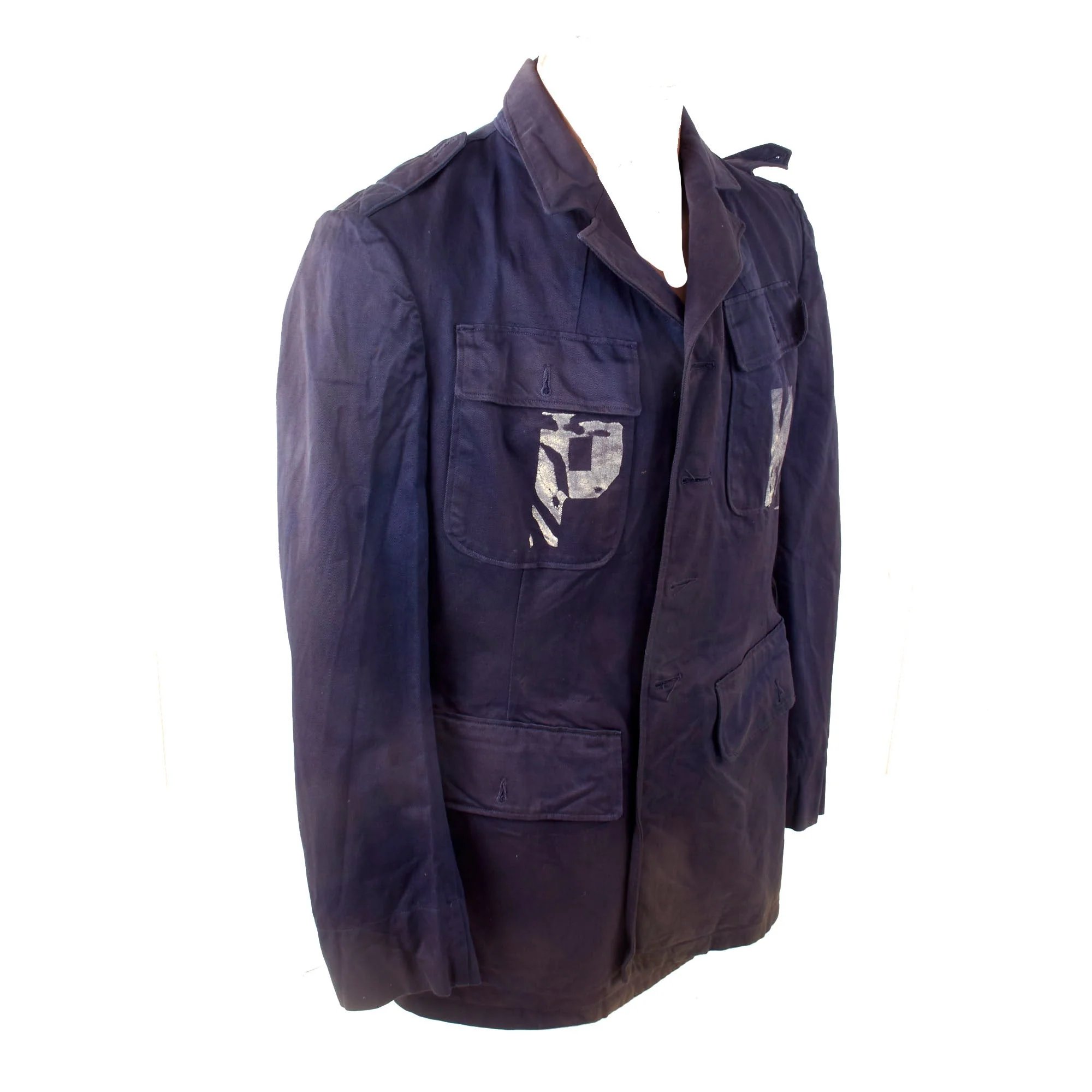 Original U.S. WWII Axis Prisoner of War PW Painted Uniform Jacket - No Buttons — image 12