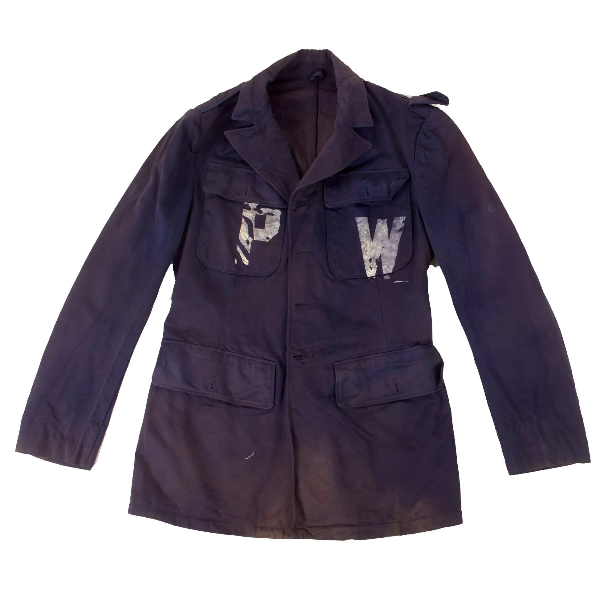 Original U.S. WWII Axis Prisoner of War PW Painted Uniform Jacket - No Buttons — image 14