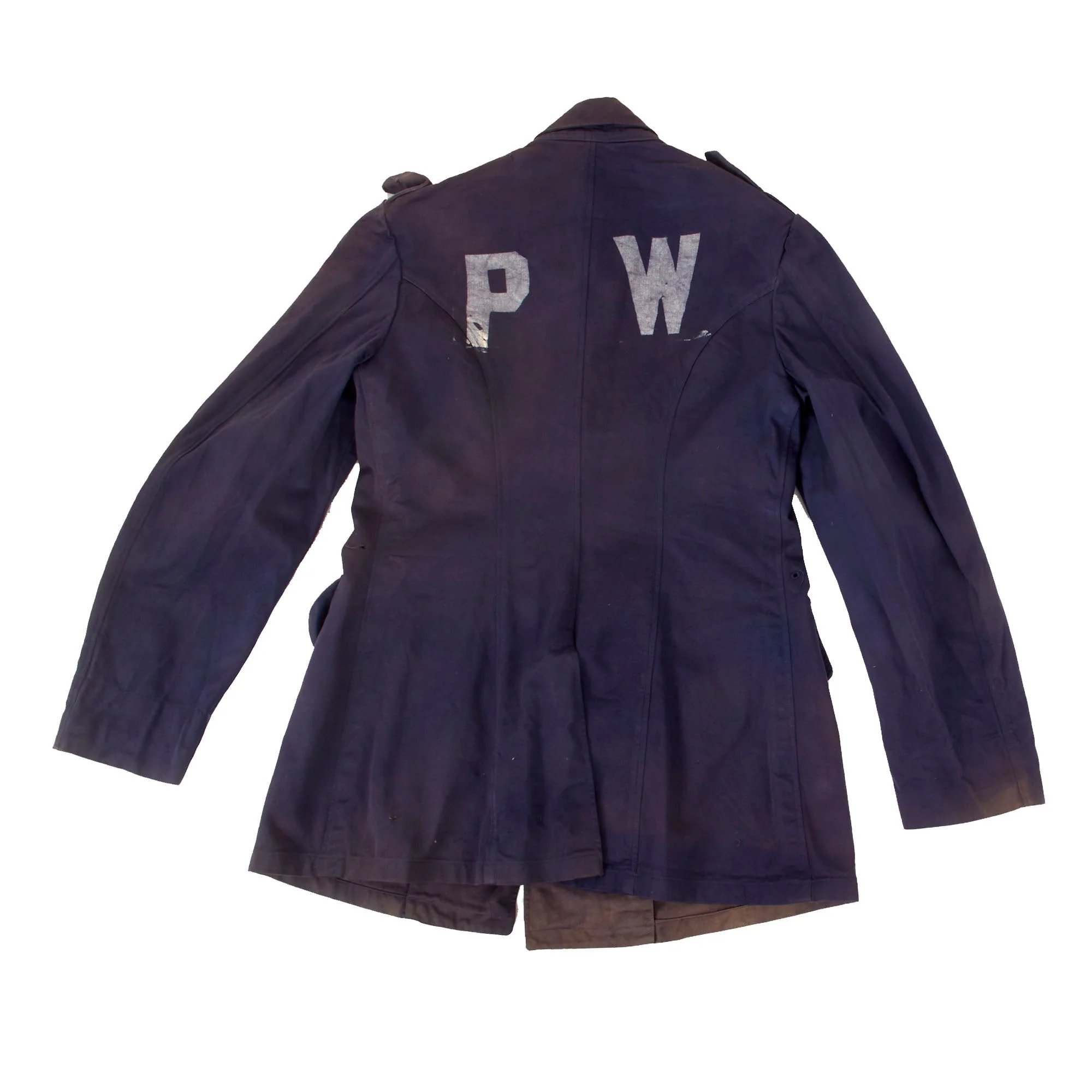 Original U.S. WWII Axis Prisoner of War PW Painted Uniform Jacket - No Buttons — image 15