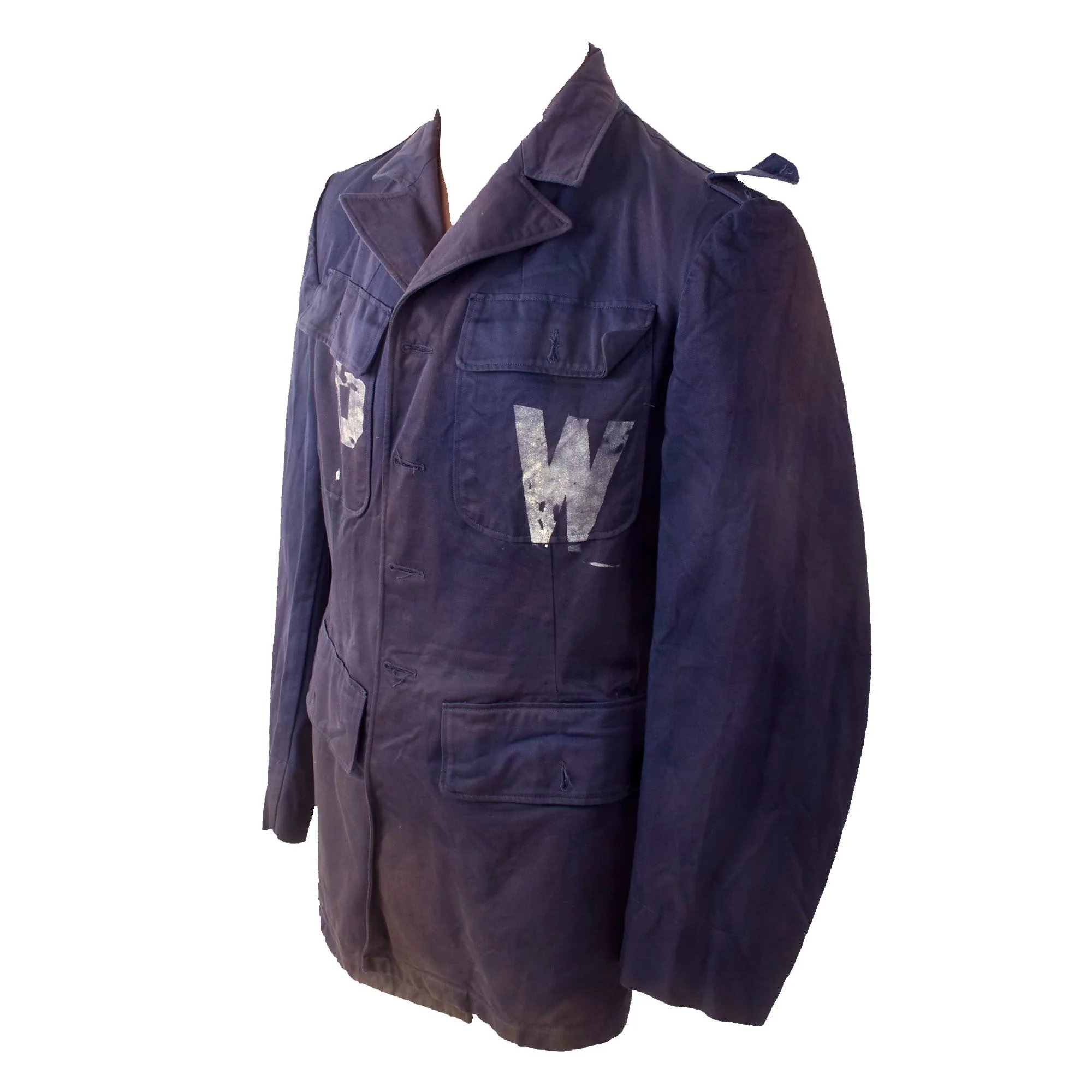Original U.S. WWII Axis Prisoner of War PW Painted Uniform Jacket - No Buttons — image 5