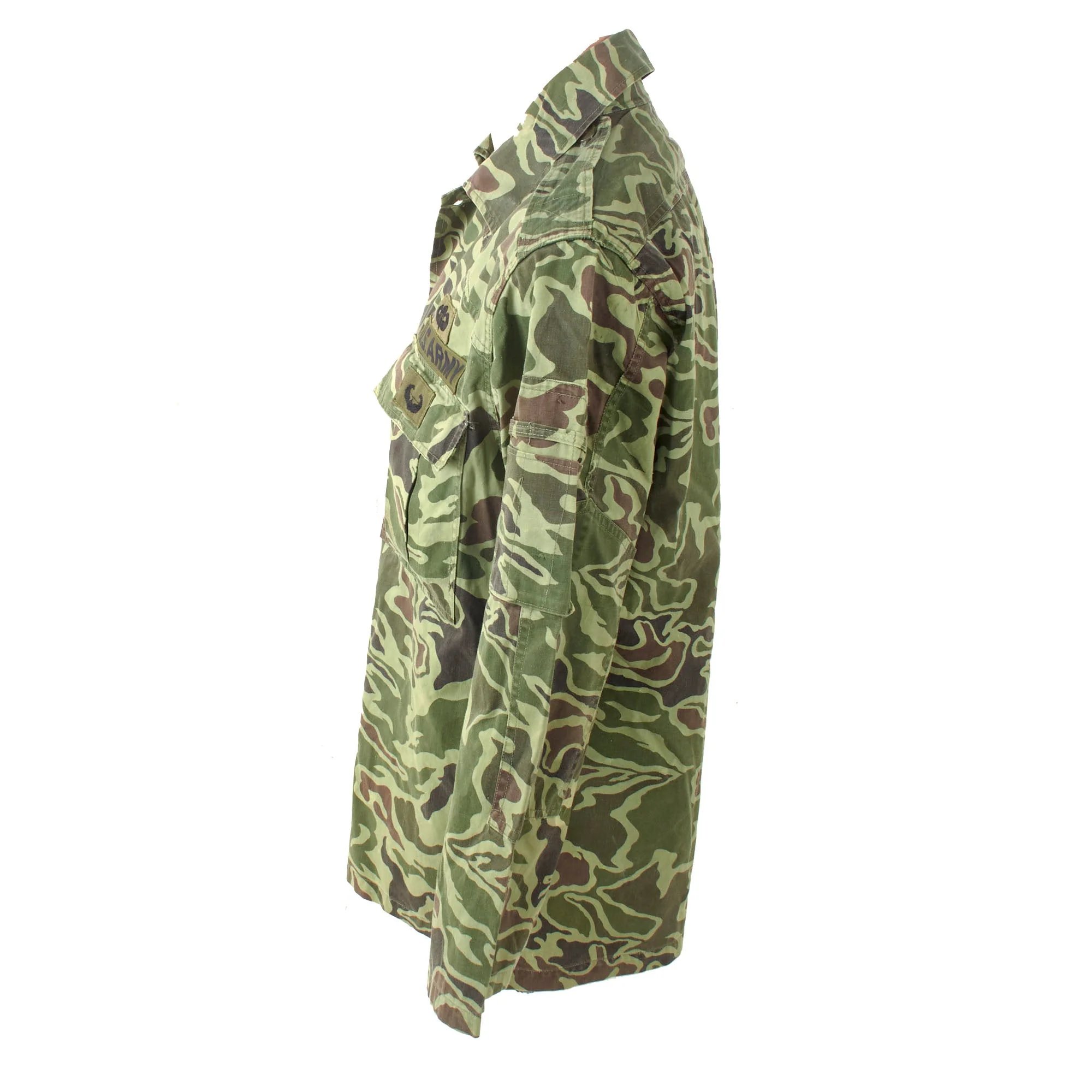 Original U.S. Vietnam War Named Republic of Korea Special Forces American-Issued Camouflage Uniform Jacket - Arthur Claude Irelan - Dated 1975 — image 7