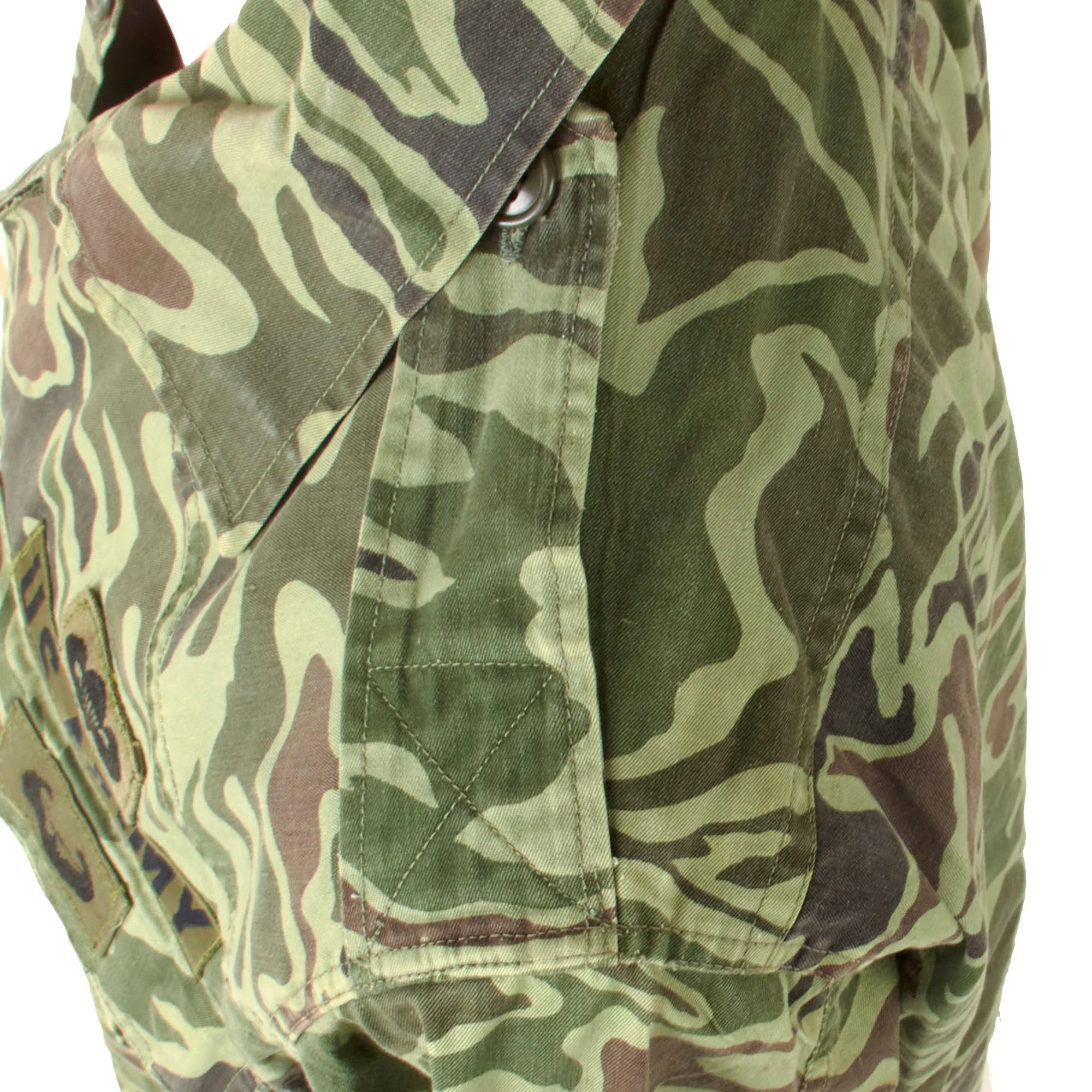 Original U.S. Vietnam War Named Republic of Korea Special Forces American-Issued Camouflage Uniform Jacket - Arthur Claude Irelan - Dated 1975 — image 8