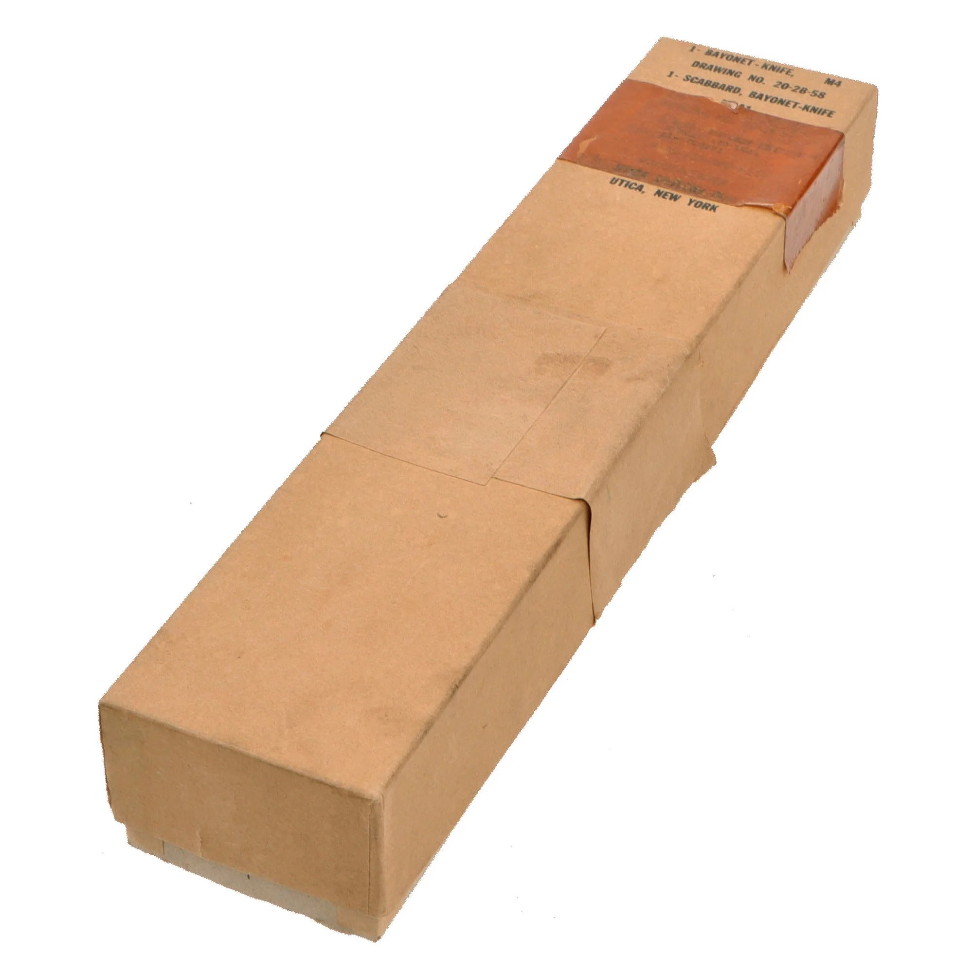 Original U.S. WWII Boxed M4 Bayonet Fighting Knife by Utica with Updated M8A1 Scabbard — image 10