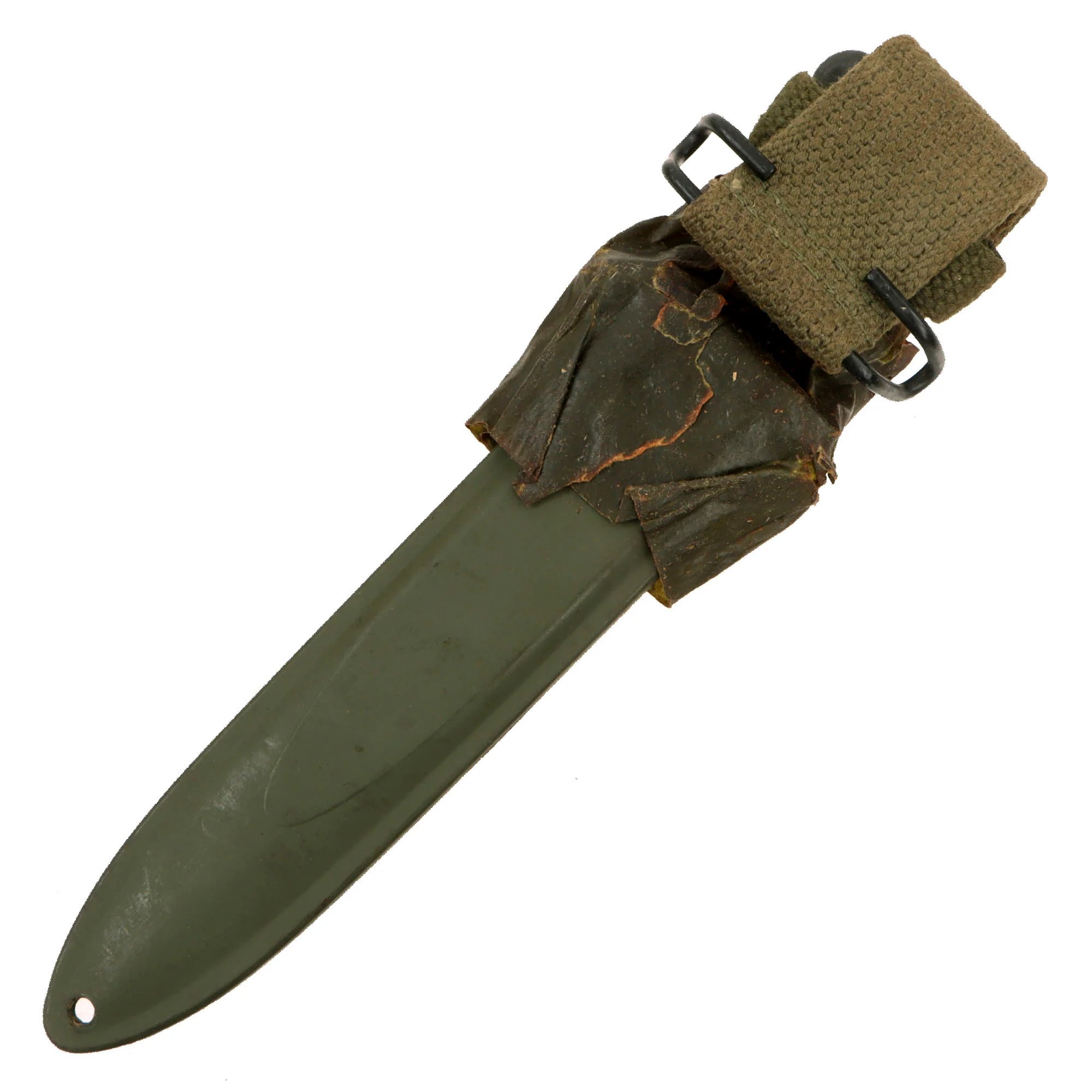 Original U.S. WWII Boxed M4 Bayonet Fighting Knife by Utica with Updated M8A1 Scabbard — image 5