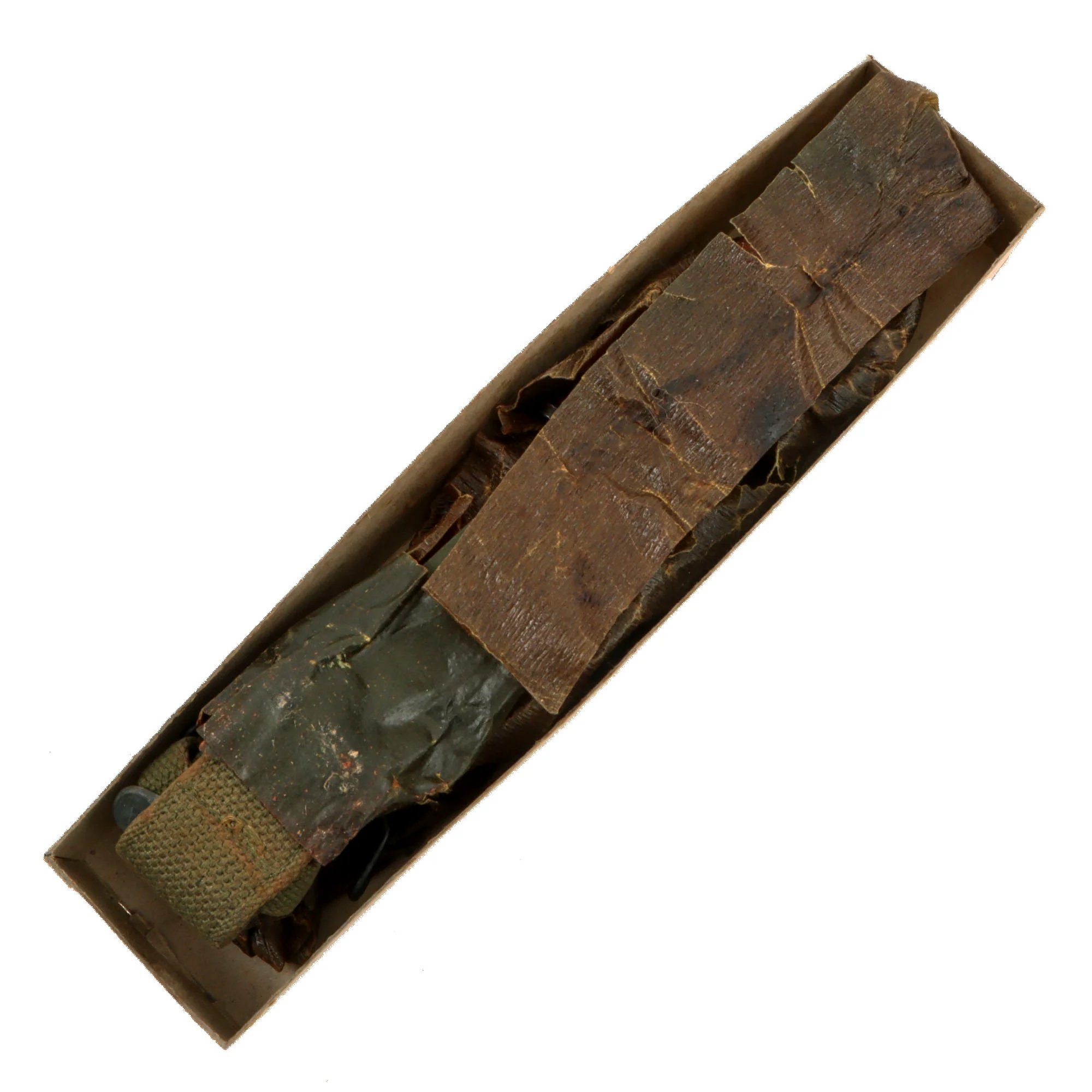 Original U.S. WWII Boxed M4 Bayonet Fighting Knife by Utica with Updated M8A1 Scabbard — image 9