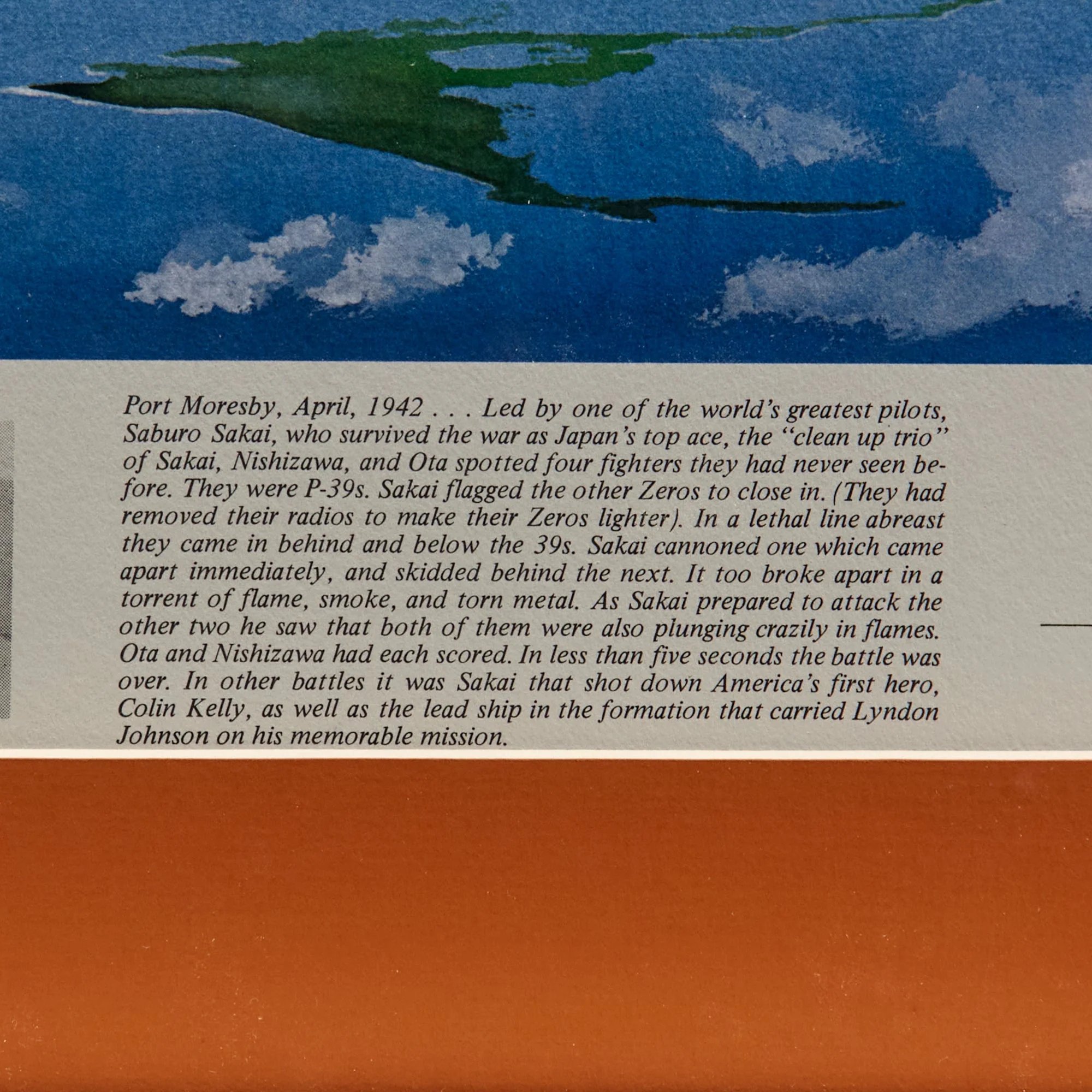 Original Signed Limited Edition Print: Framed Saburō Sakai by Robert Carlin Signed by Saburo Sakai - 650/1000 - 22¼ x 26¼' — image 6