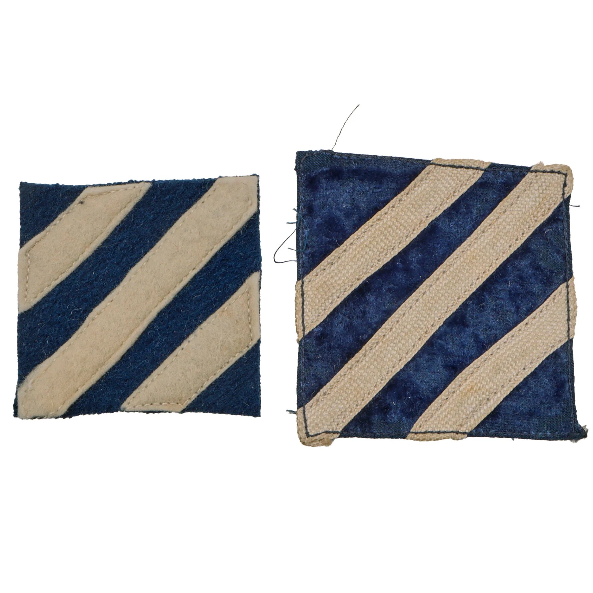 Original U.S. WWI 3rd Division 'Rock of the Marne' Patch Lot with 3rd Army and Velvet Variations - Six Total — image 2