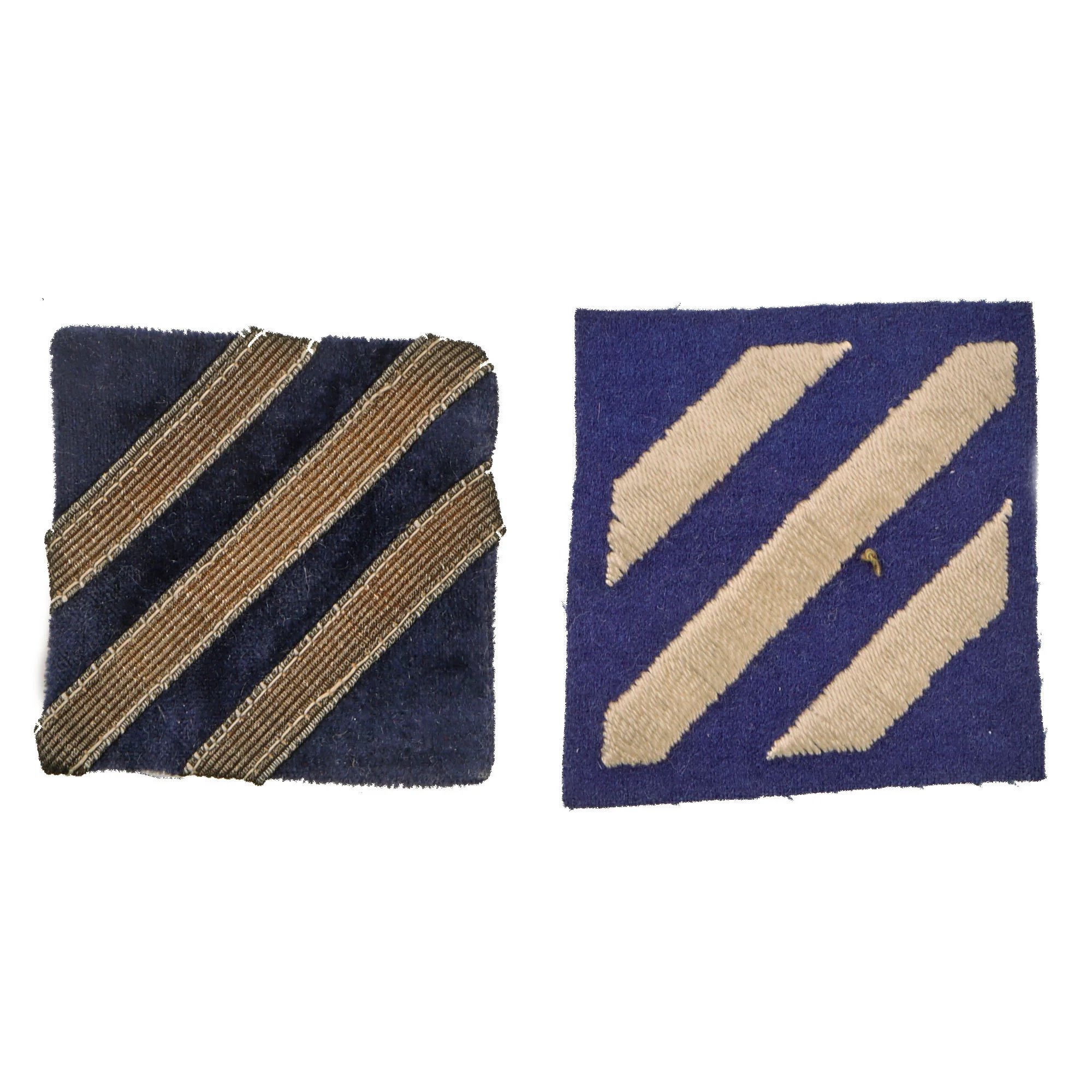 Original U.S. WWI 3rd Division 'Rock of the Marne' Patch Lot with 3rd Army and Velvet Variations - Six Total — image 4