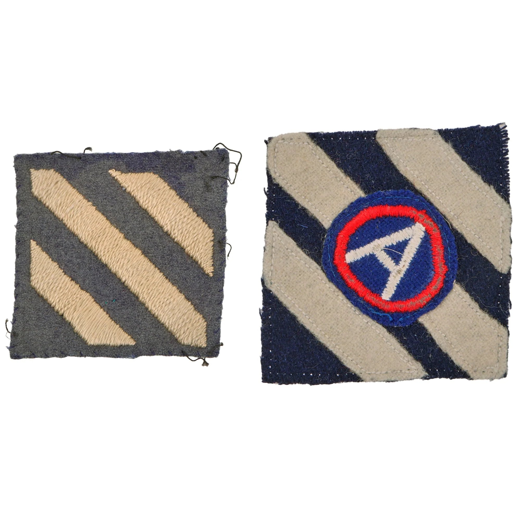 Original U.S. WWI 3rd Division 'Rock of the Marne' Patch Lot with 3rd Army and Velvet Variations - Six Total — image 6